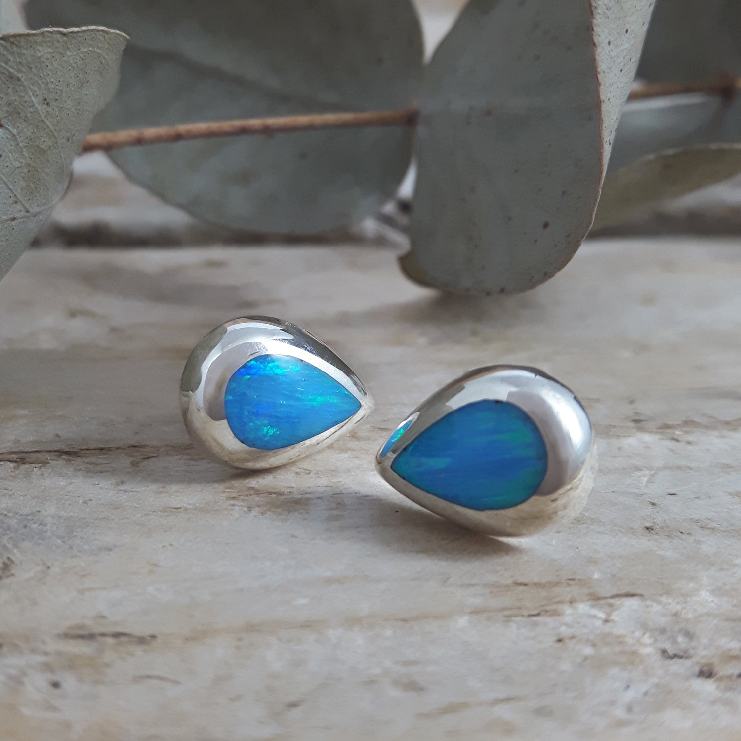Flinder Droplet Turquoise Stud Earrings