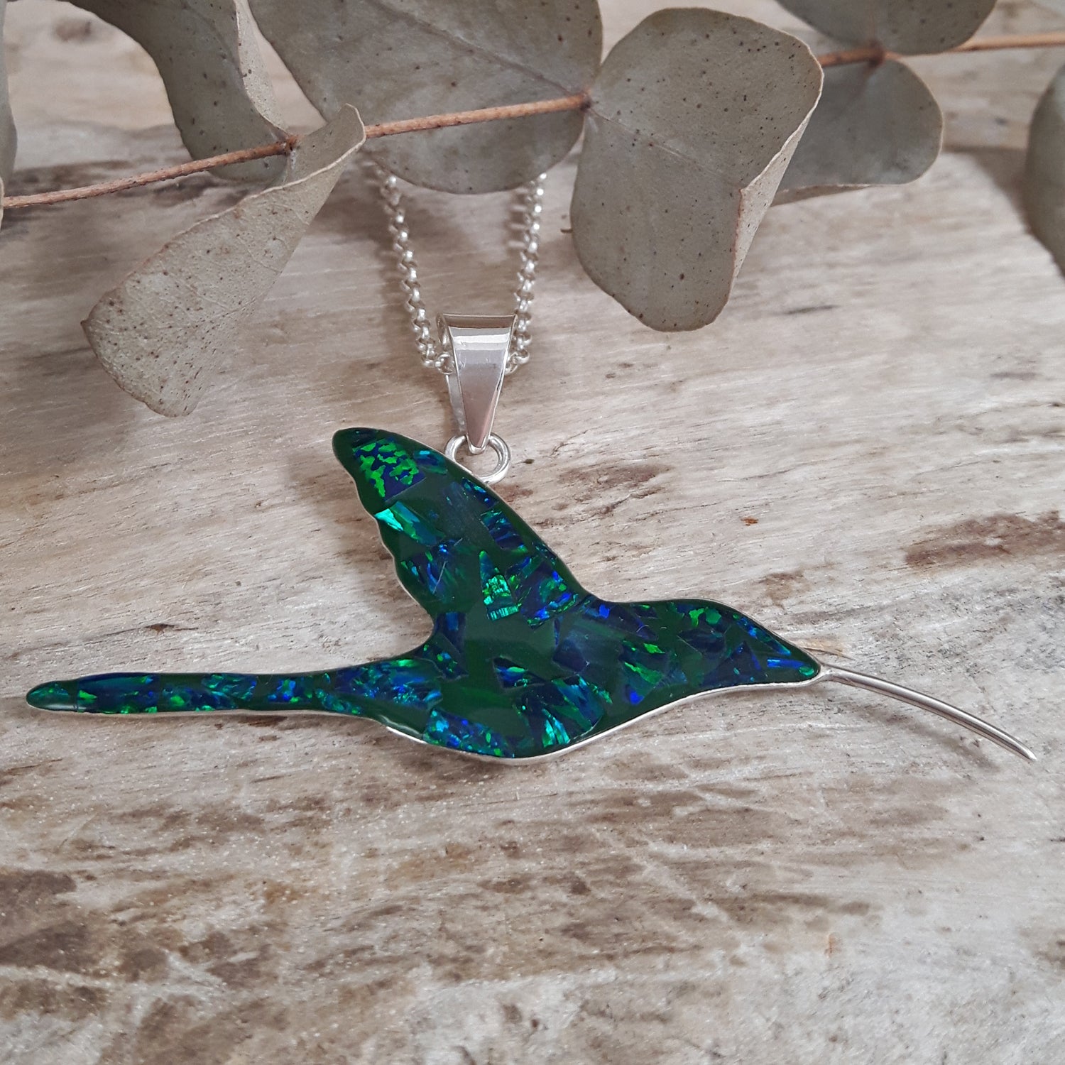 SAMPLE Flinder Emerald Hummingbird Pendant