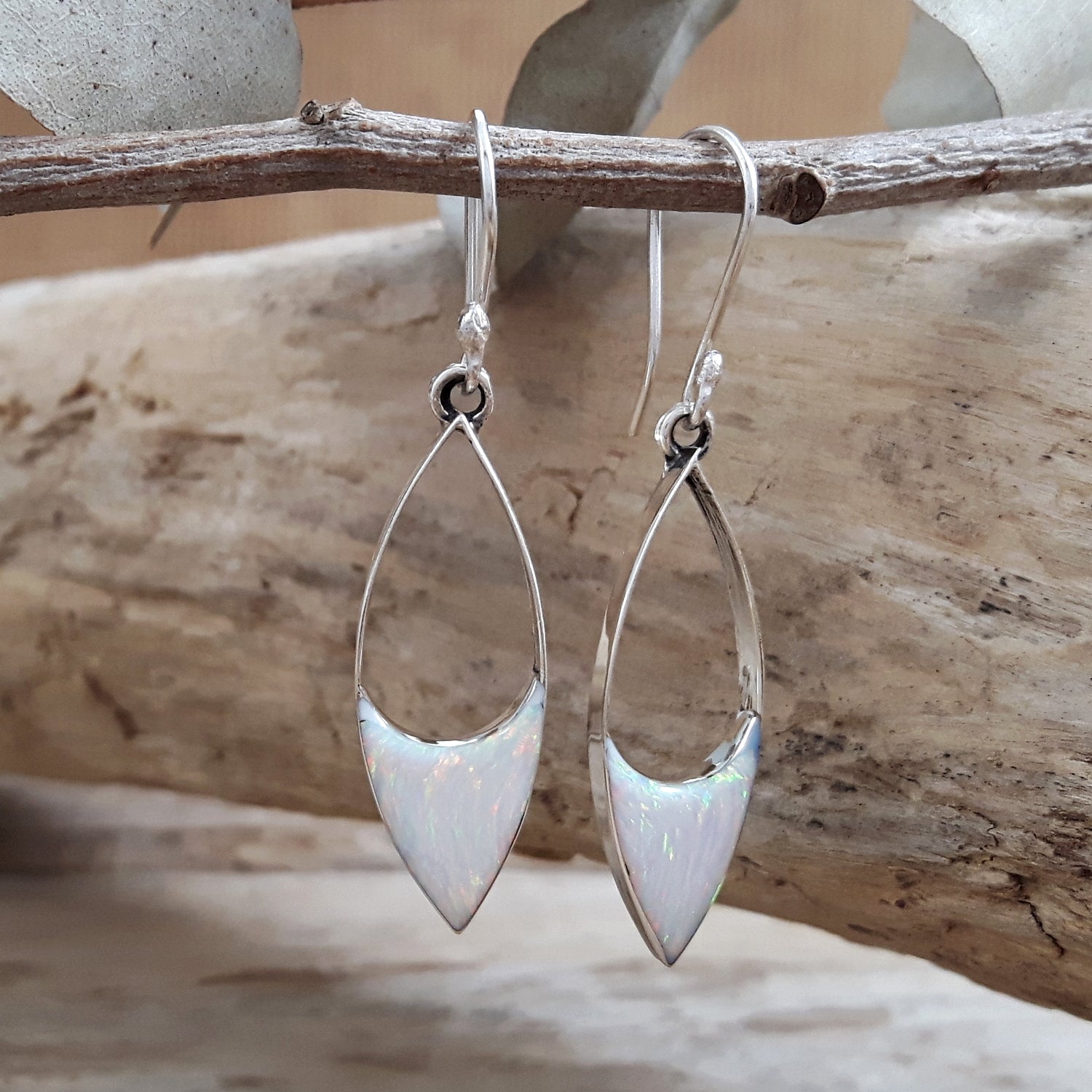 Flinder Finella White Drop Earrings