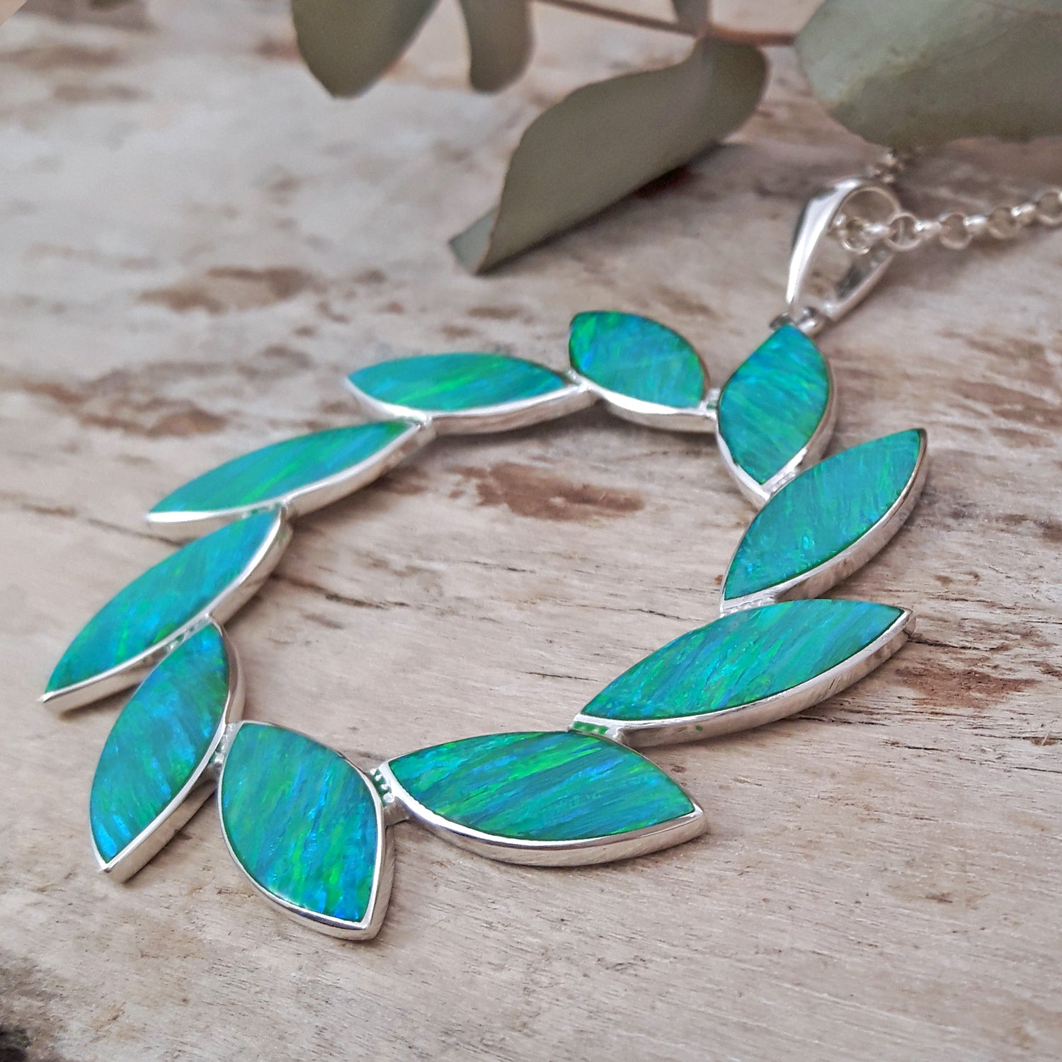 Flinder Larisa Green Cultured Opal Pendant