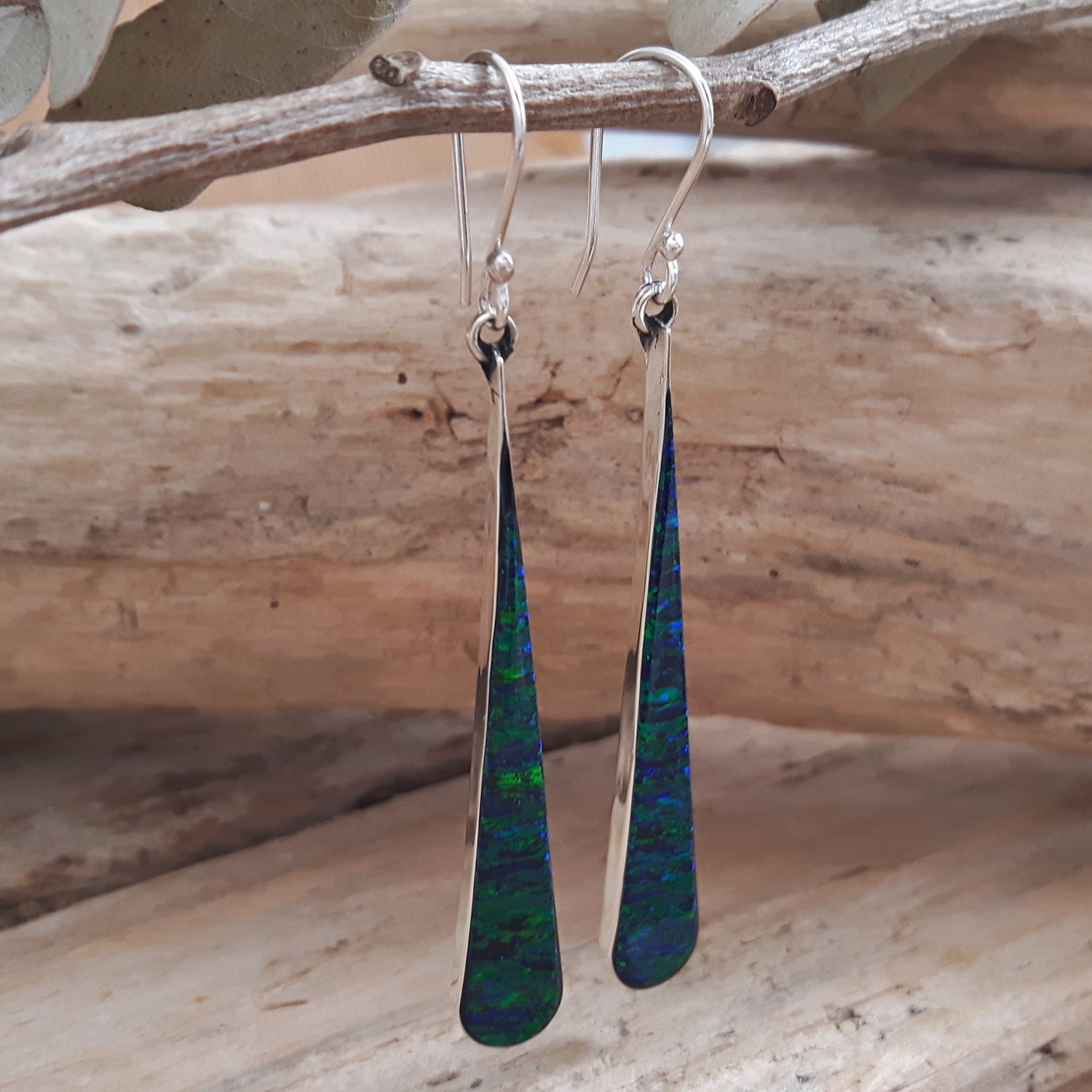 Flinder Emerald Long Drop Earrings