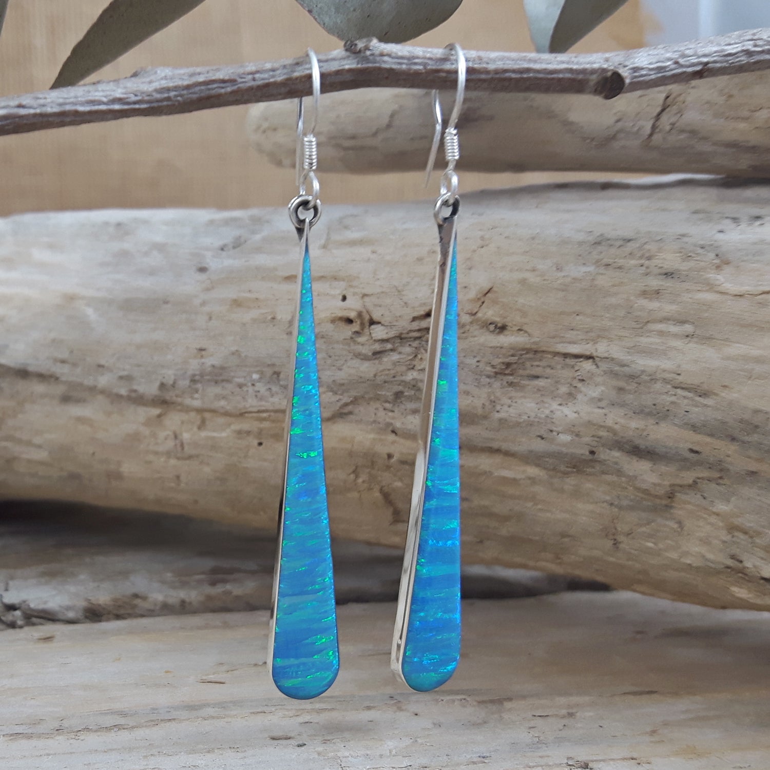 Flinder Turquoise Long Drop Earrings