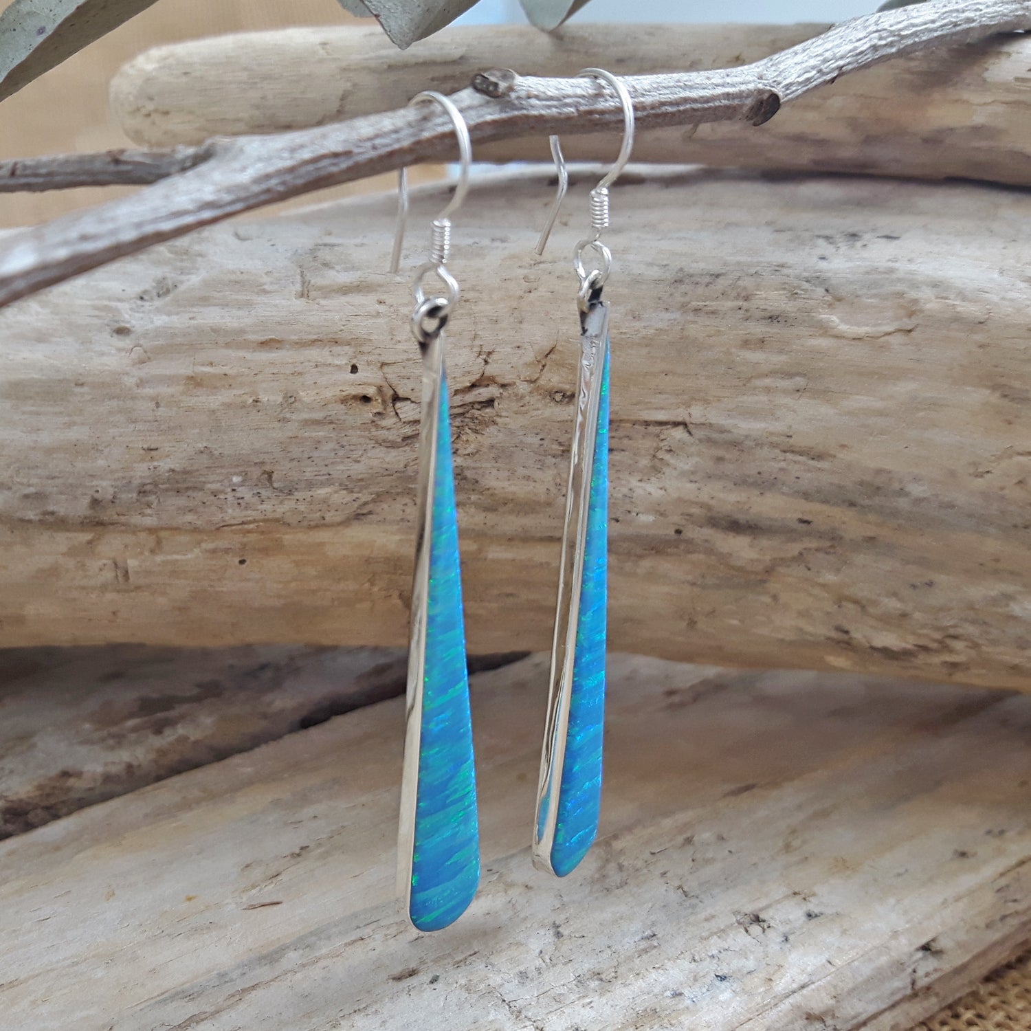 Flinder Turquoise Long Drop Earrings