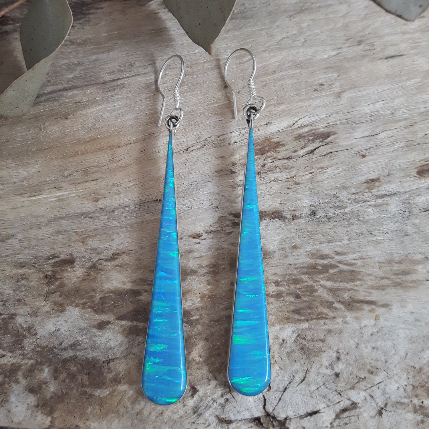 Flinder Turquoise Long Drop Earrings