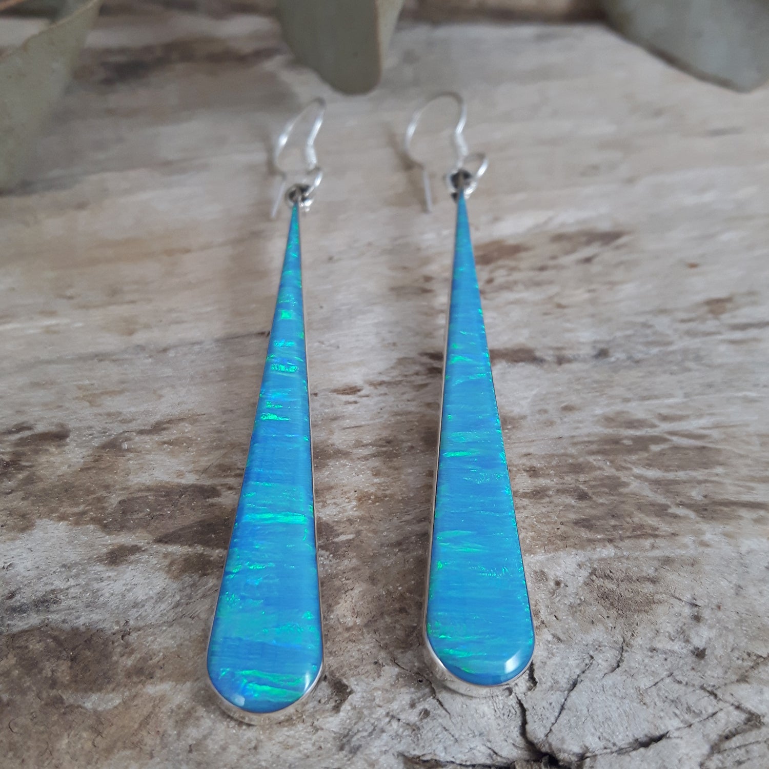 Flinder Turquoise Long Drop Earrings