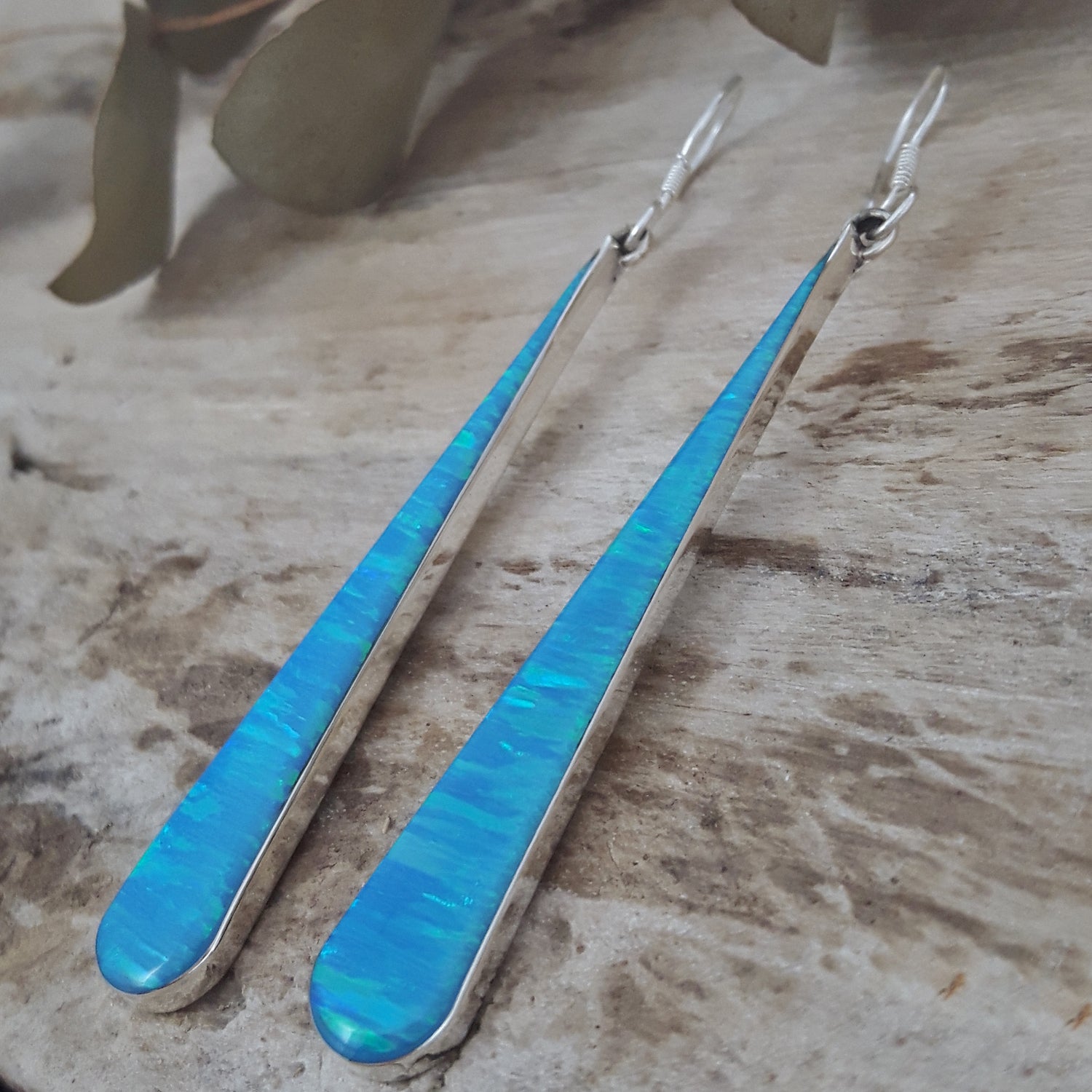 Flinder Turquoise Long Drop Earrings