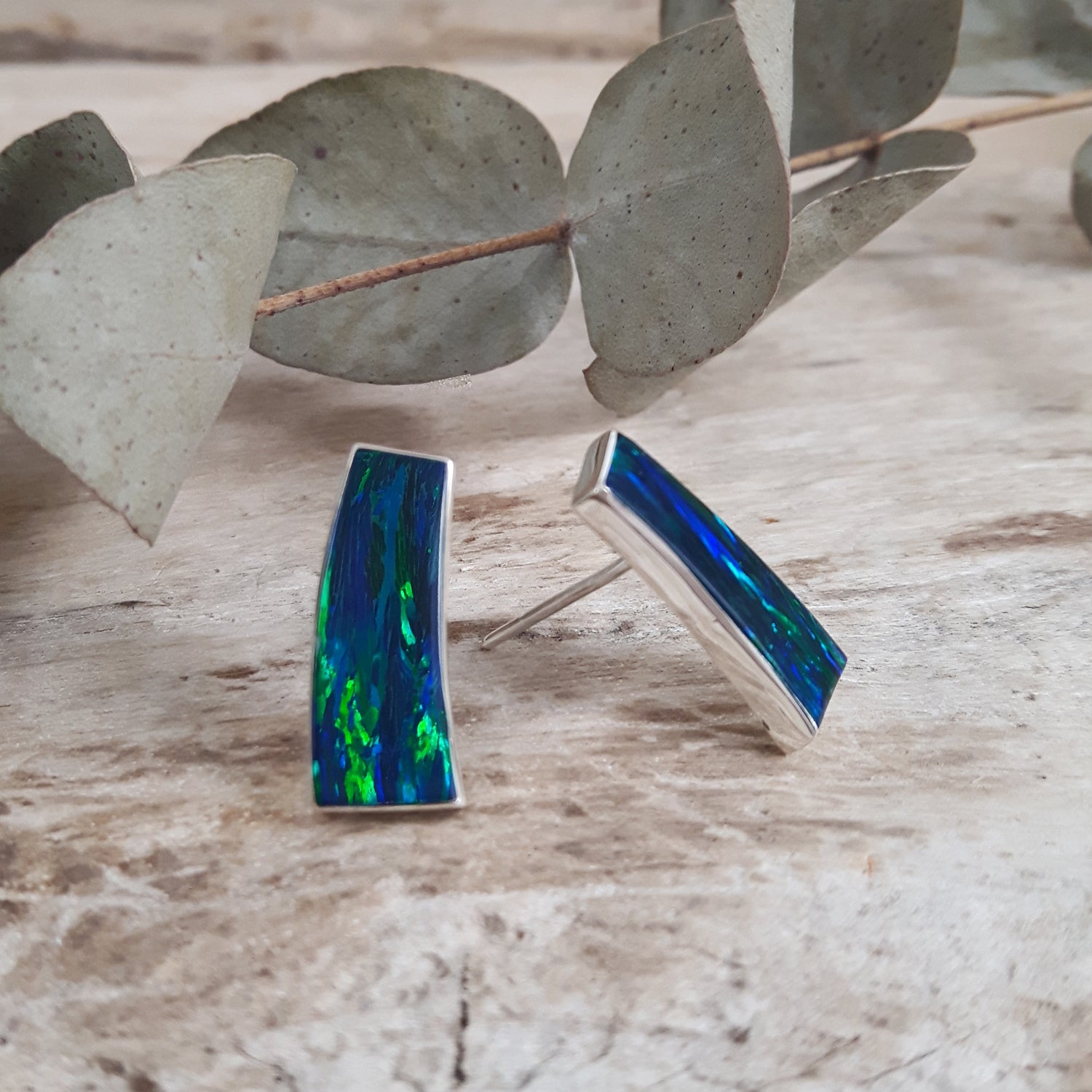 Flinder Emerald Rio Inez Stud Earrings