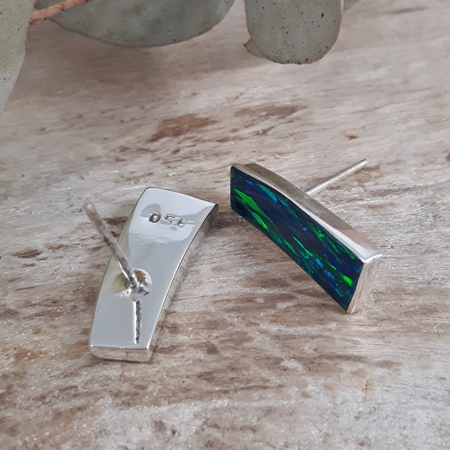 Flinder Emerald Rio Inez Stud Earrings