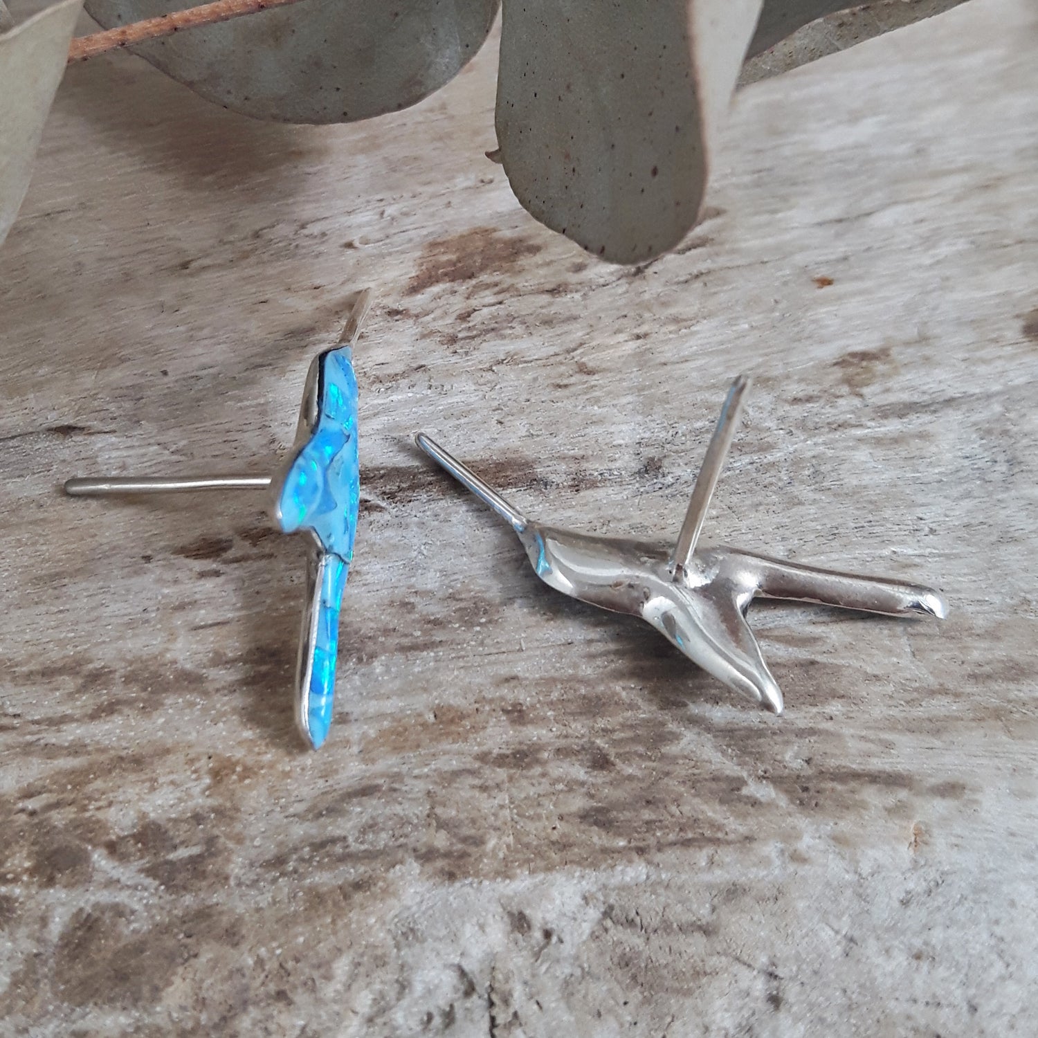 SAMPLE Flinder Hummingbird Turquoise Stud Earrings