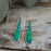 Flinder Green Long Drop Earrings