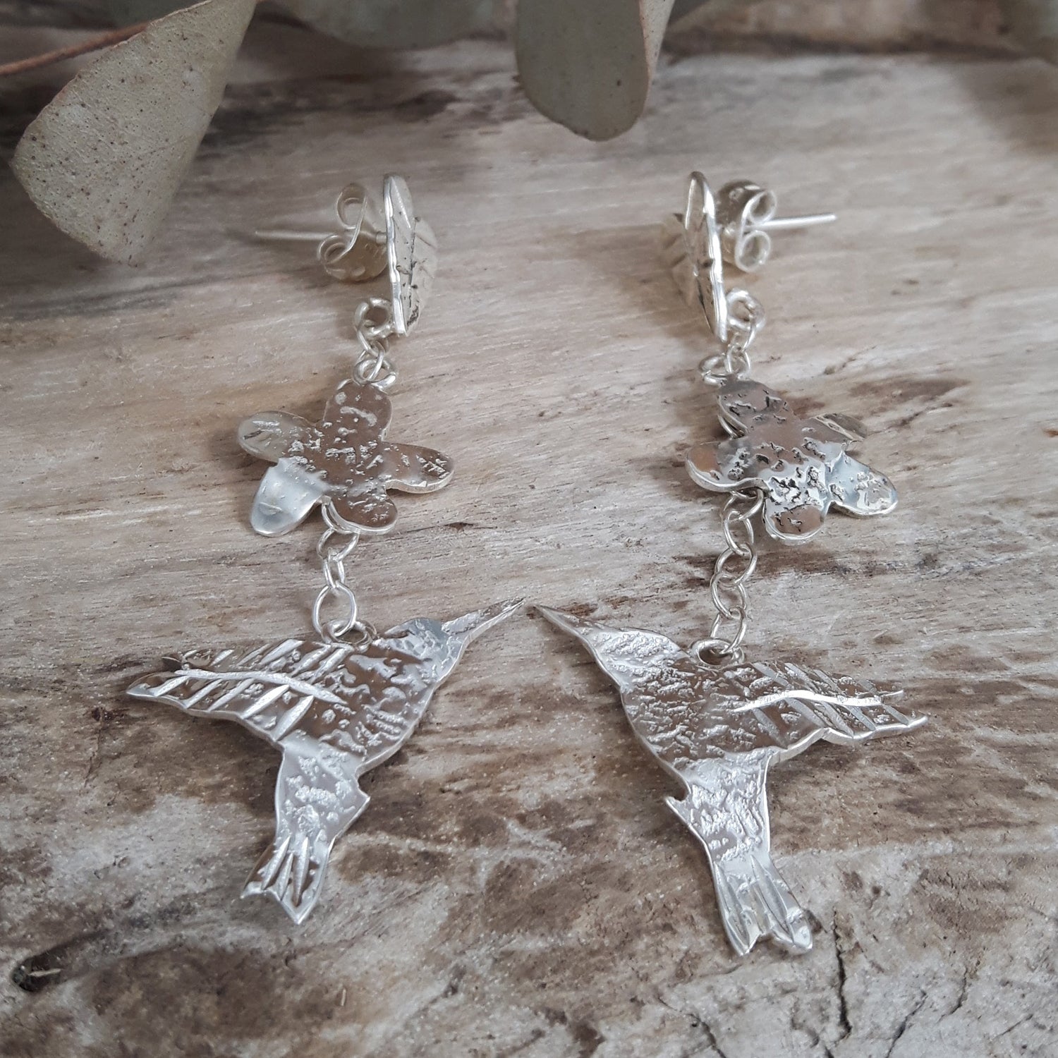 SAMPLE Foresta Ceiba Mini Hummingbird Drop Earrings