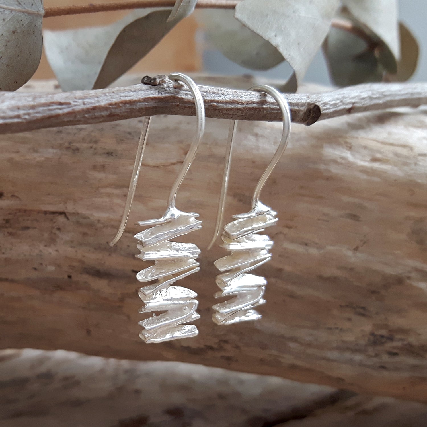 Foresta Juniper Silver Drop Earrings