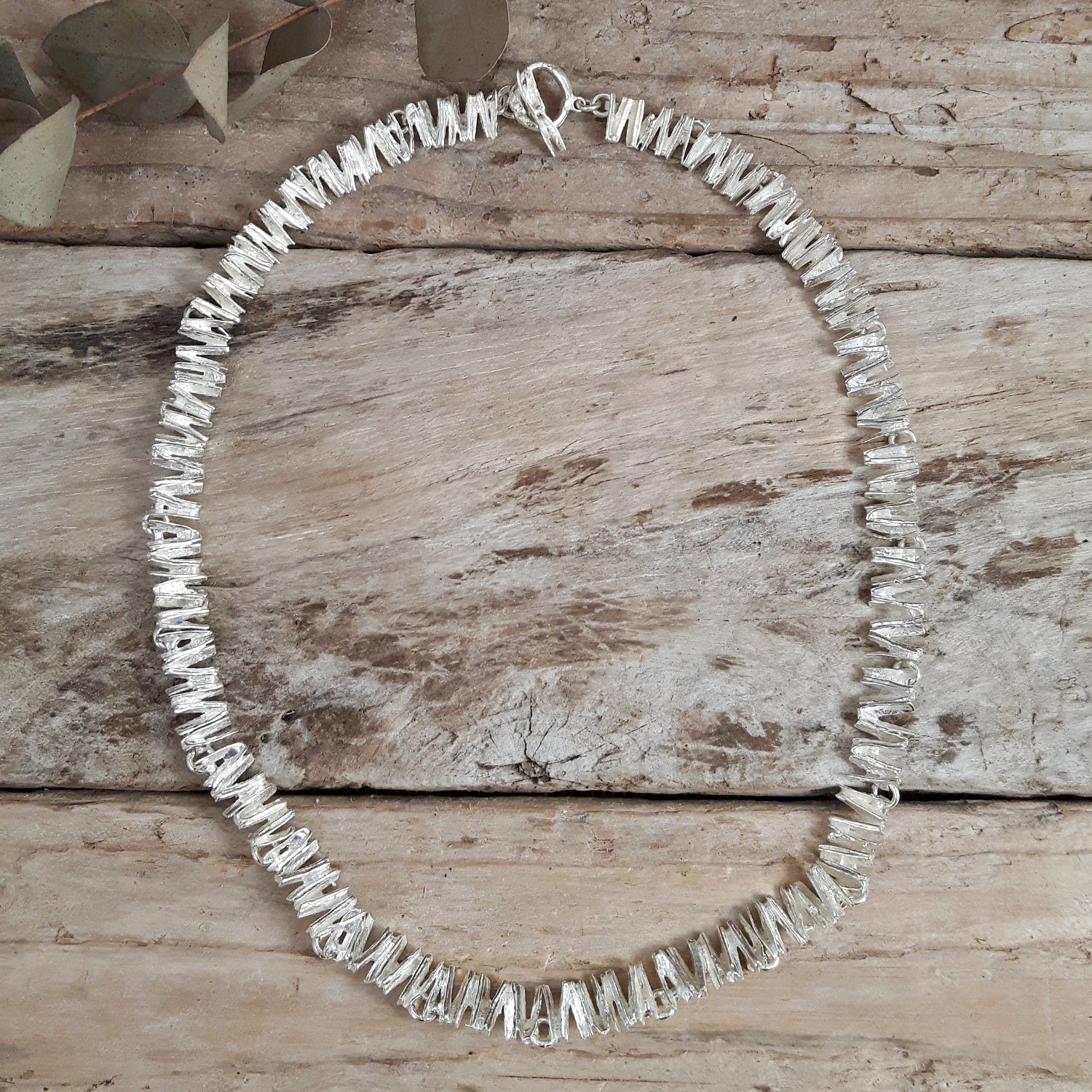 Foresta Juniper Silver T-bar Necklace