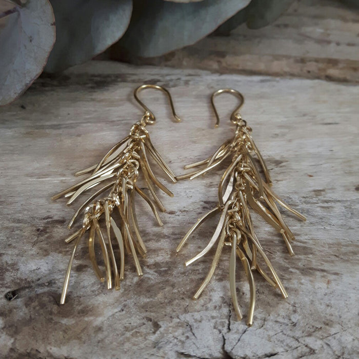 Foresta Rain Gold Drop Earrings