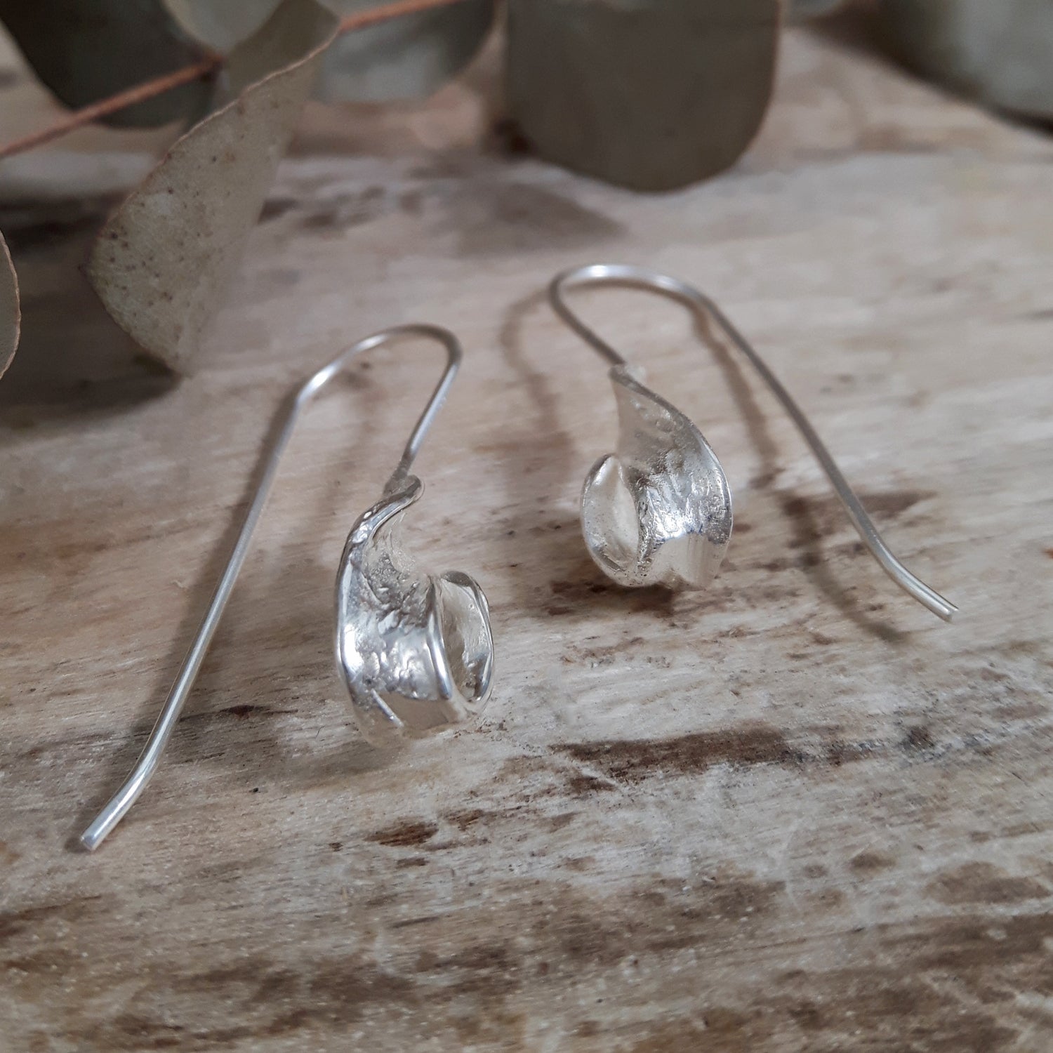 Foresta Wavelet Silver Drop Earrings