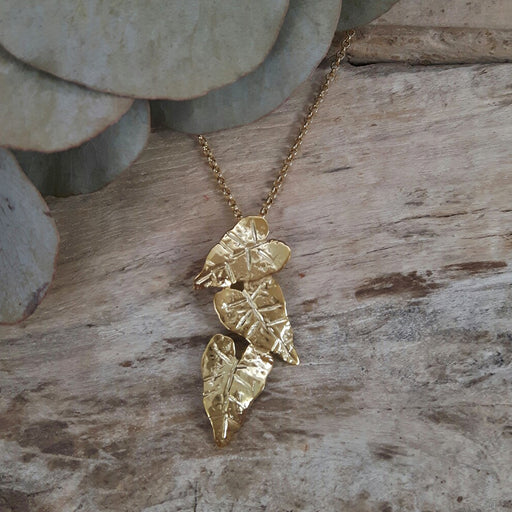 Foresta Gold Mini Taro Leaves Pendant