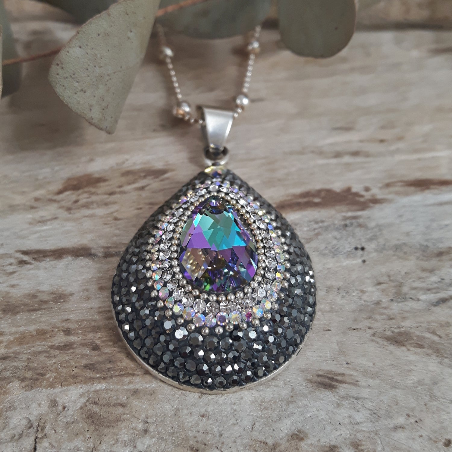 SAMPLE Gala Glitz Jet Teardrop Pendant