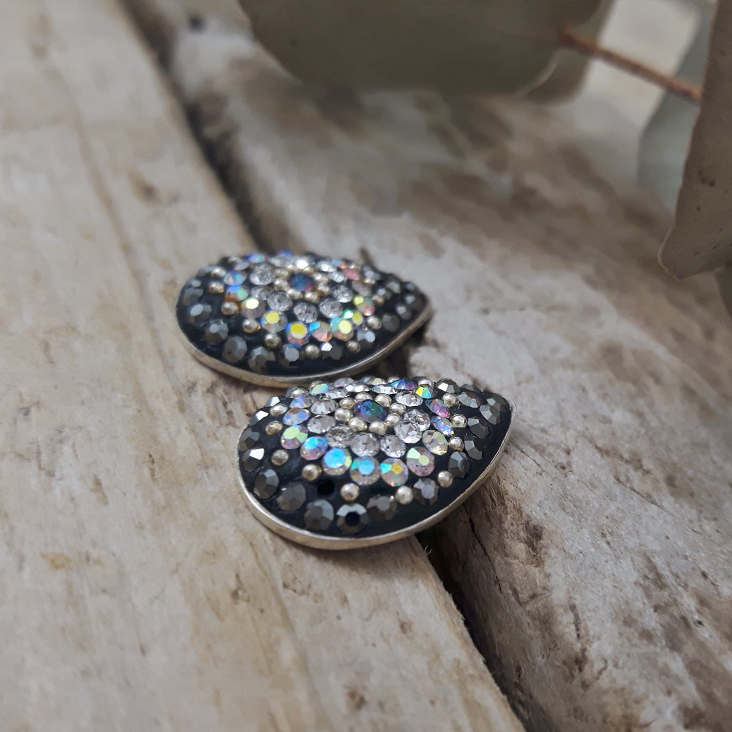 SAMPLE Gala Glitz Jet Teardrop Stud Earrings