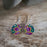 Allegra Galactic Small Ombre Circle Drop Earrings