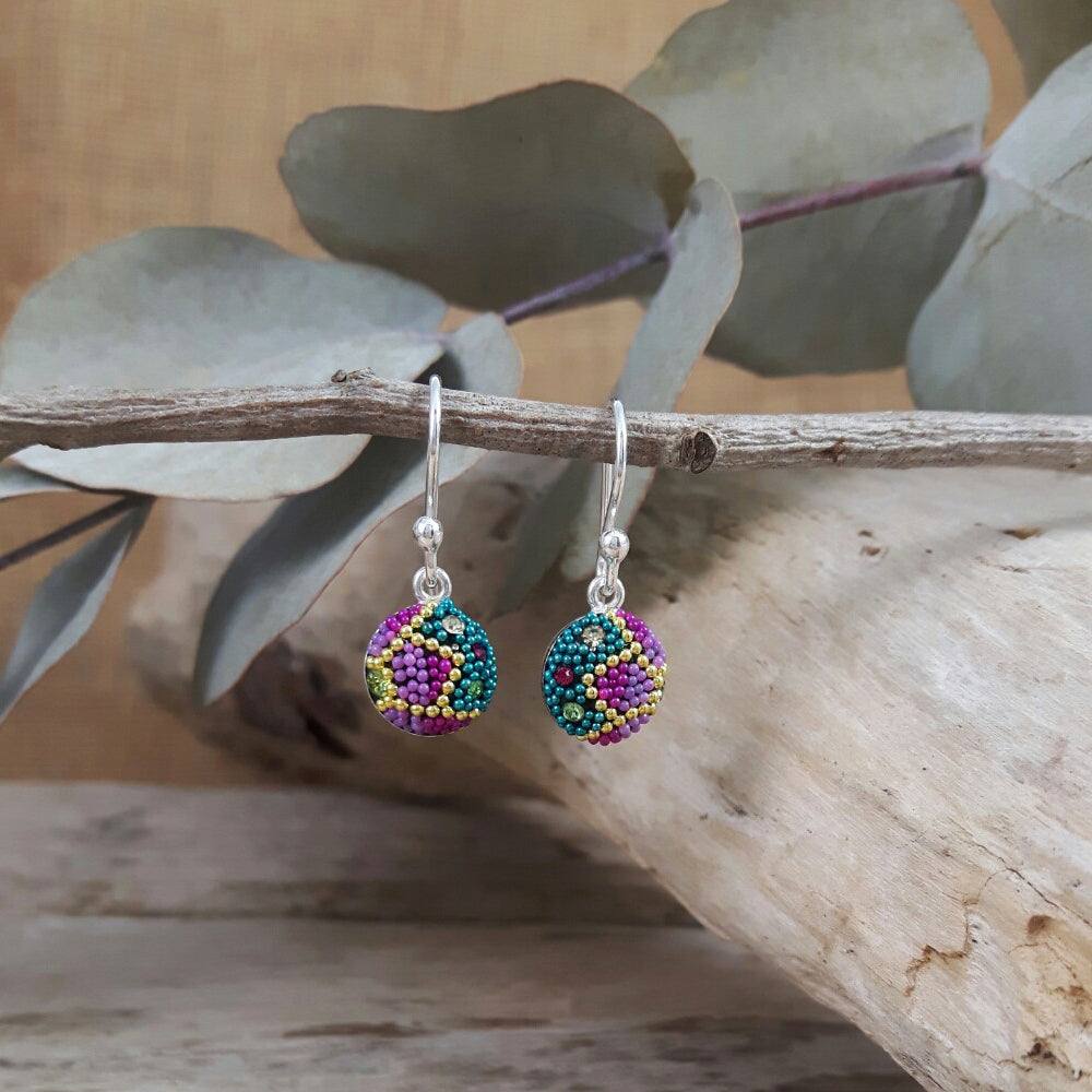 Allegra Galactic Small Ombre Circle Drop Earrings