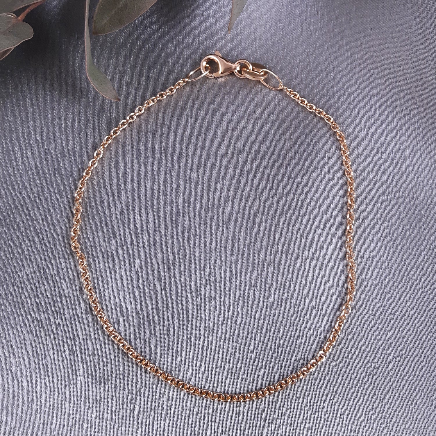 Anchor Gold 17.5cm Chain Bracelet