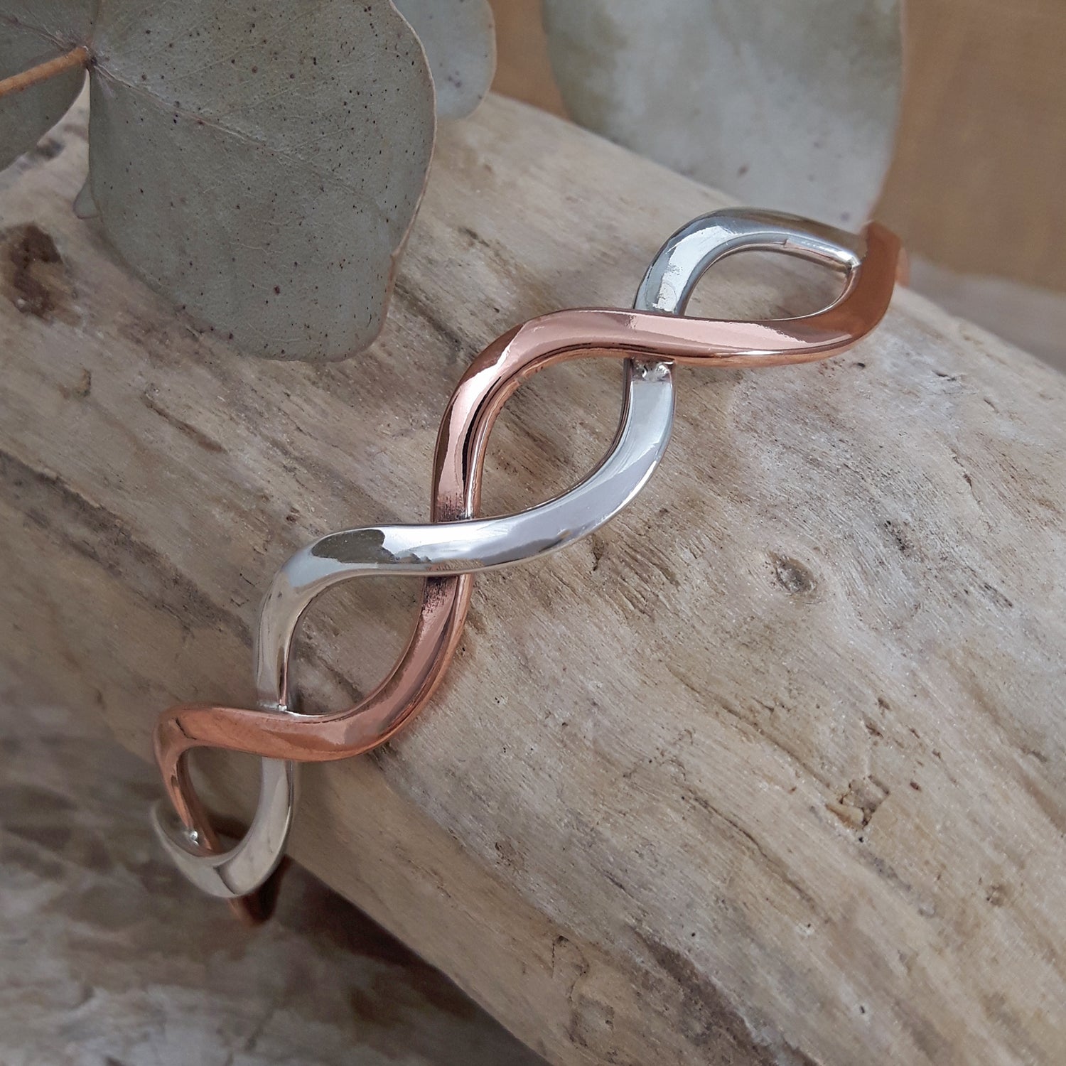 Infinity Weave Copper/Silver Cuff