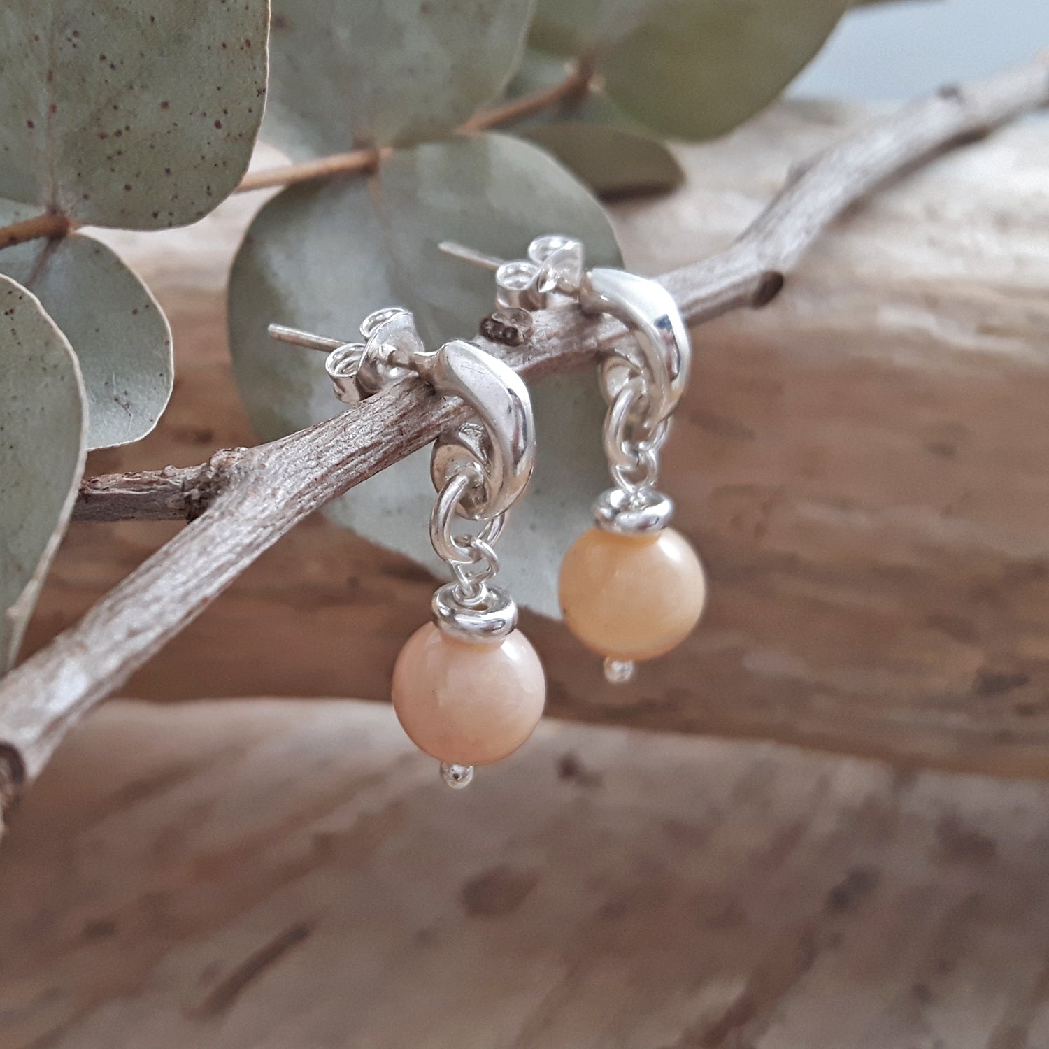 Jasmin Pink Opal Earrings