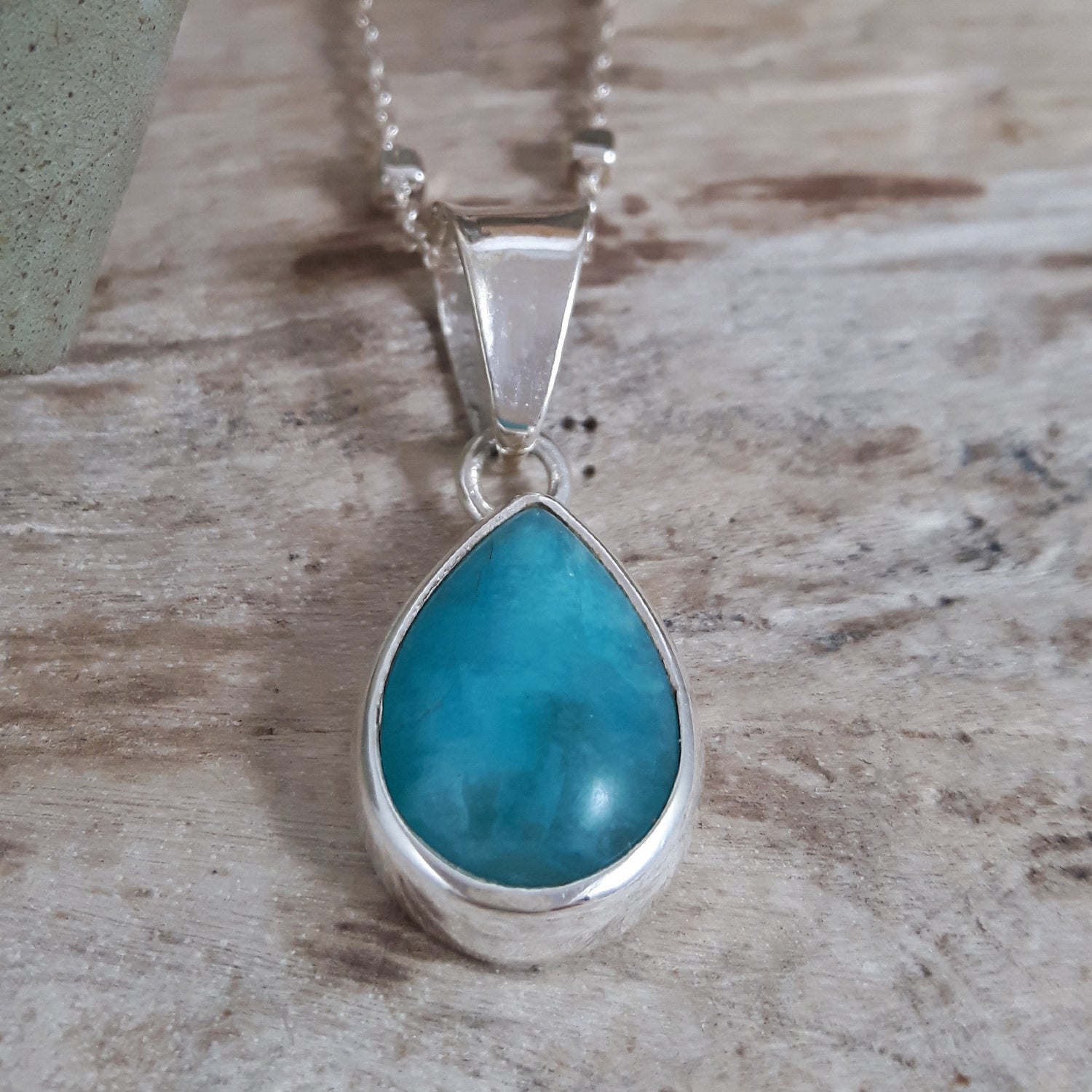 Kylie Amazonite Teardrop Pendant