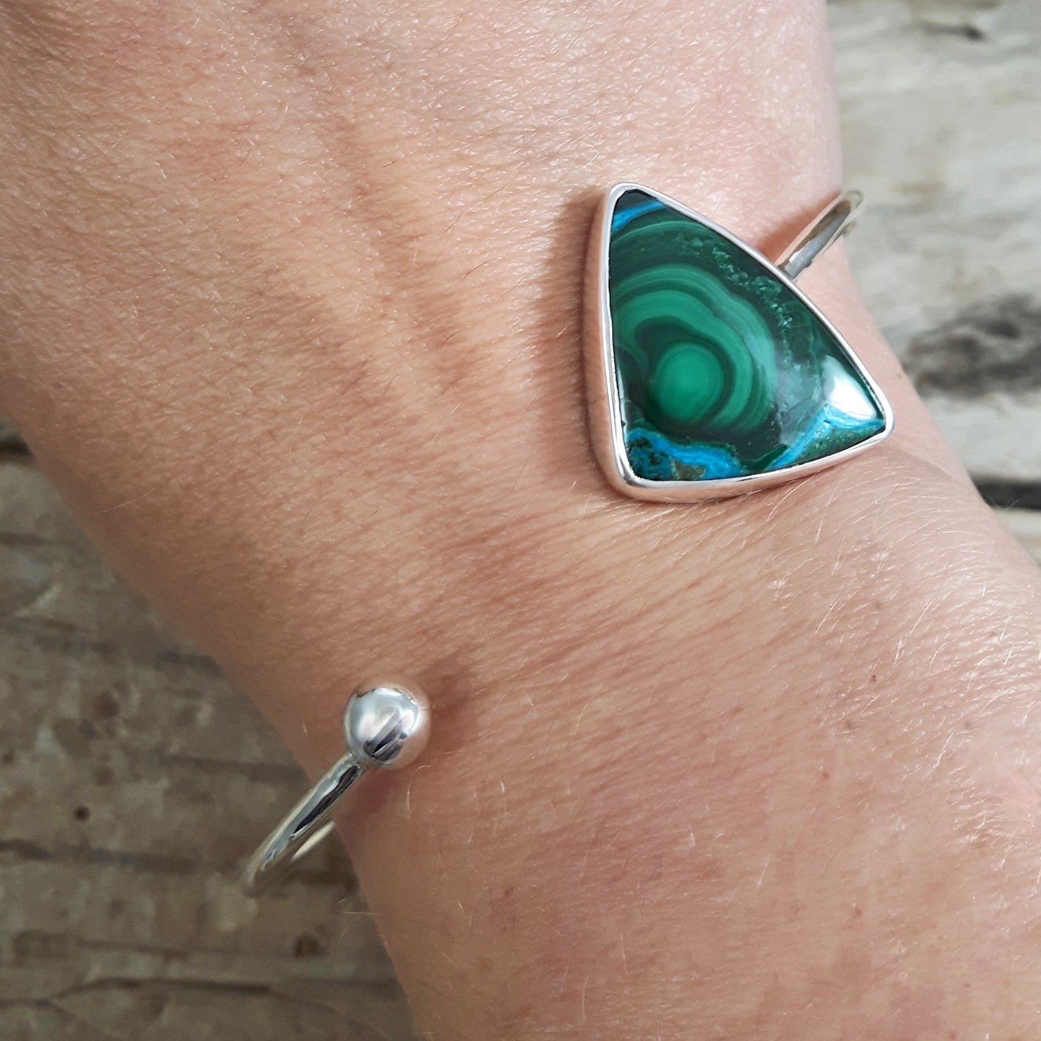 Laguna Shattuckite Large Open Bangle