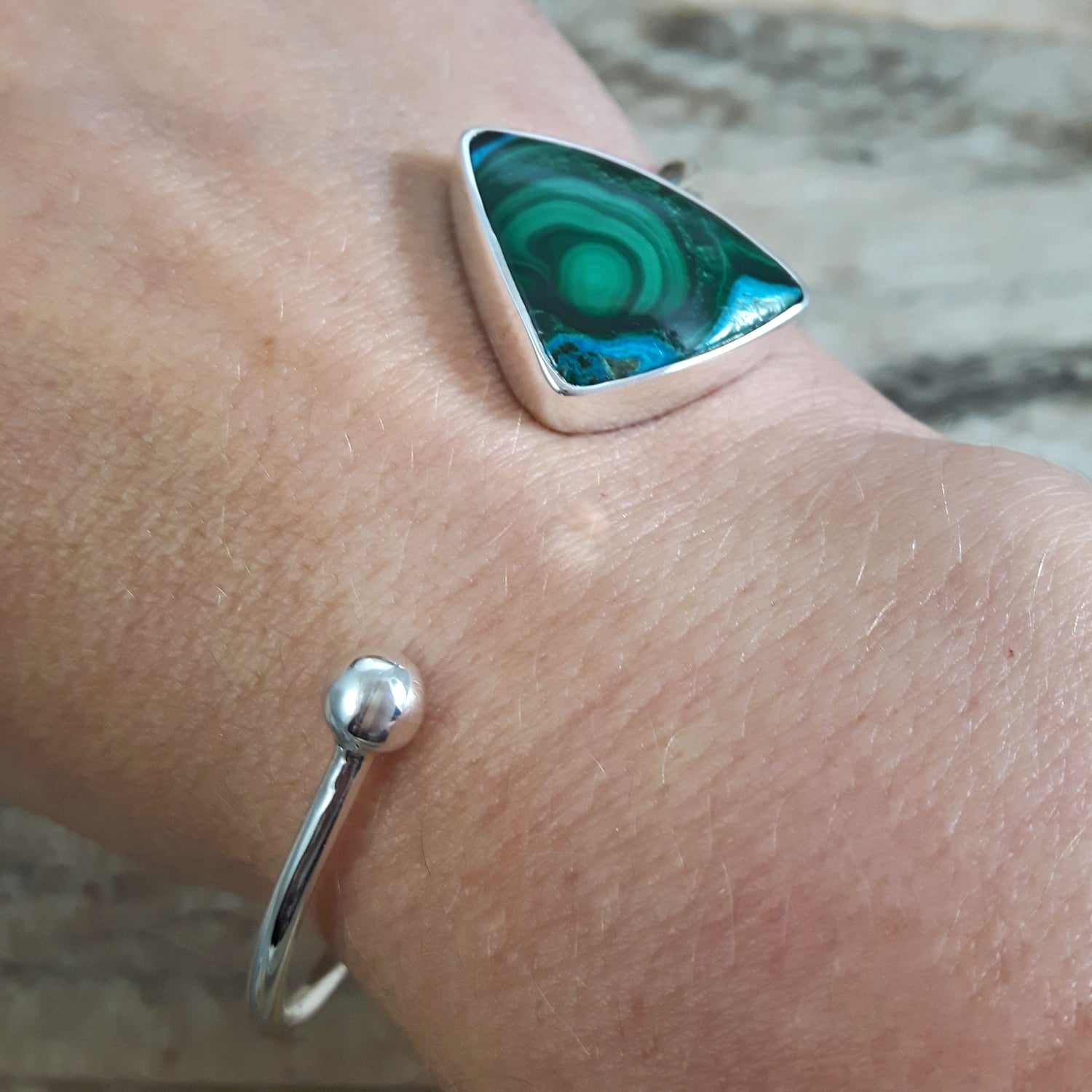 Laguna Shattuckite Large Open Bangle