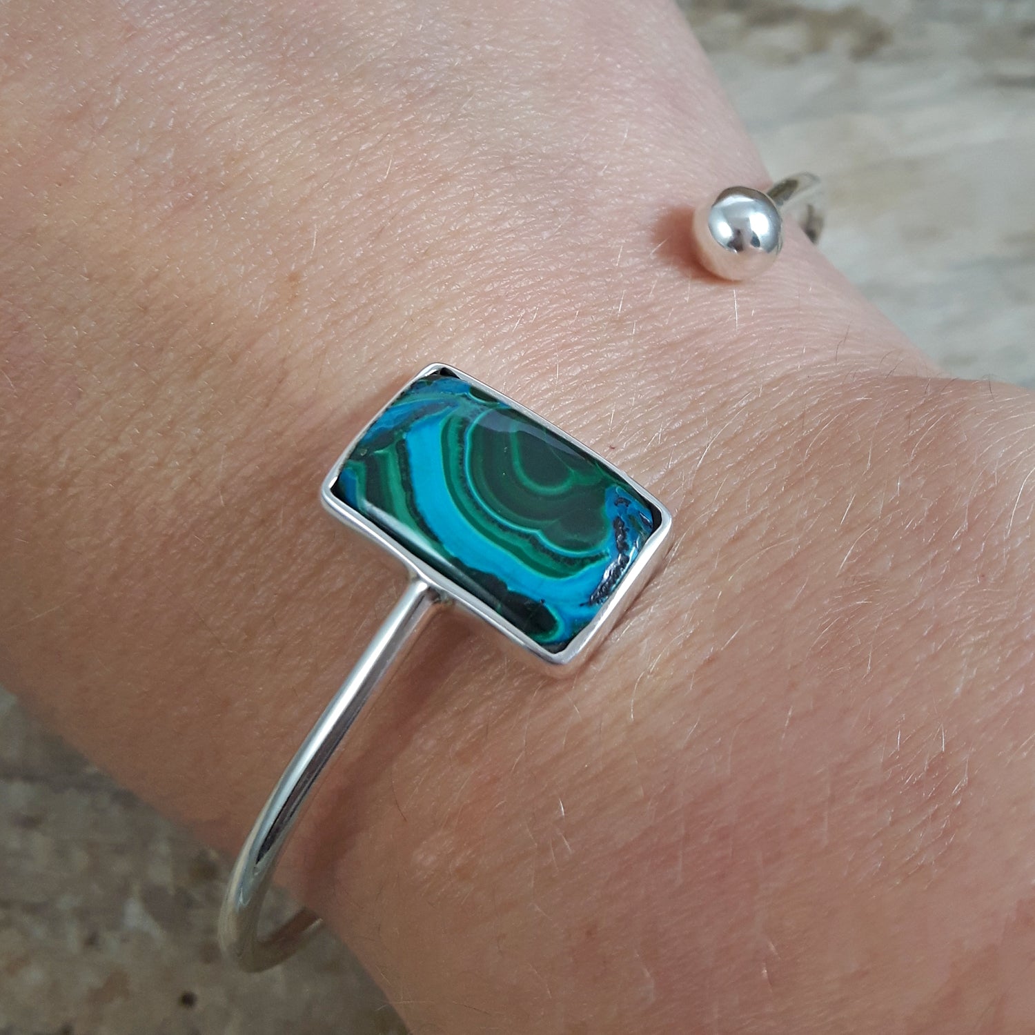 Laguna Shattuckite Small Open Bangle