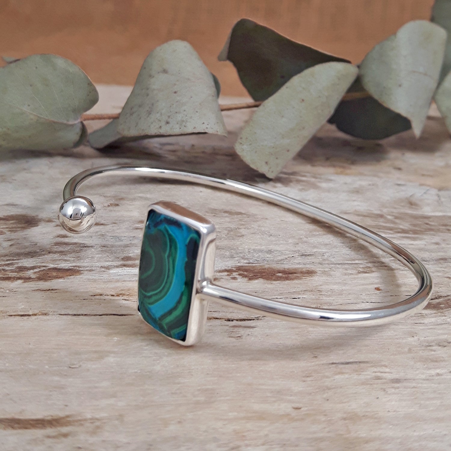 Laguna Shattuckite Small Open Bangle