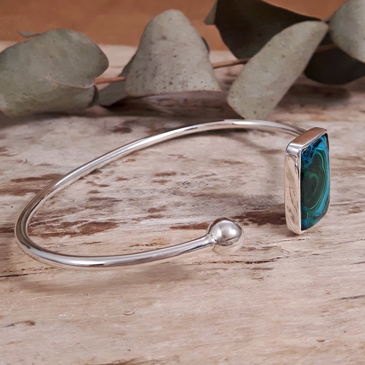 Laguna Shattuckite Small Open Bangle
