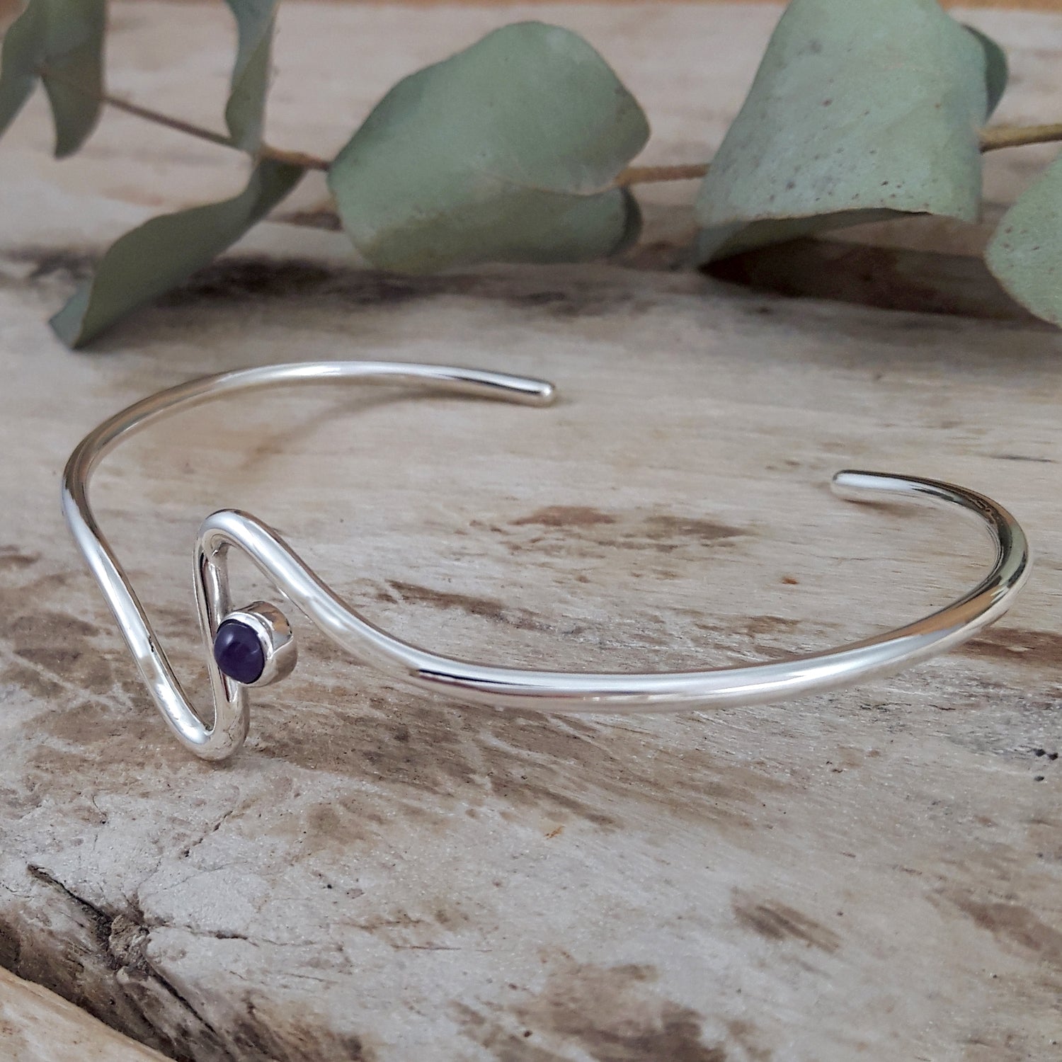 Linea Amethyst Birthstone Cuff