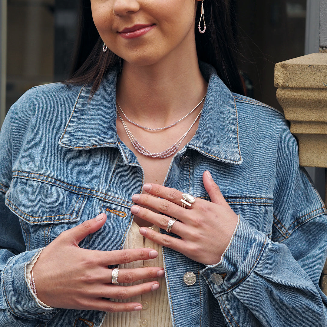 Adeline Chalcedony Rose Necklace