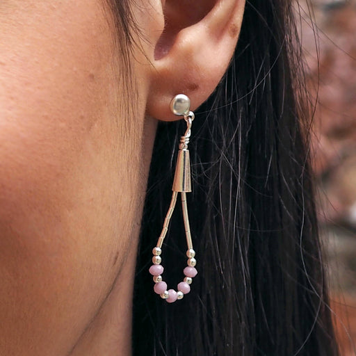 Amy Chalcedony Rose Earrings