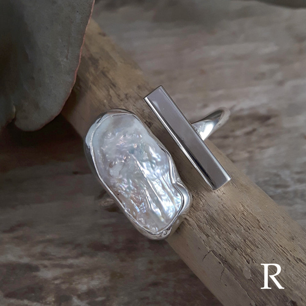 Luminous Biwa Pearl Ring