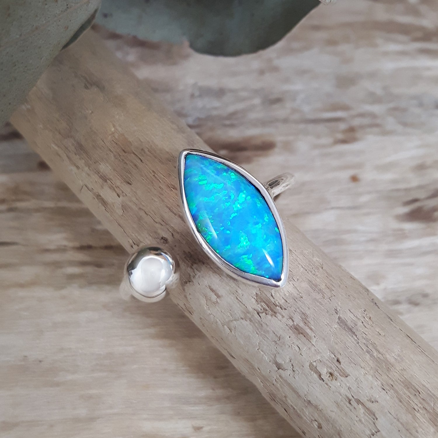 Marina Turquoise Cultured Opal Ring