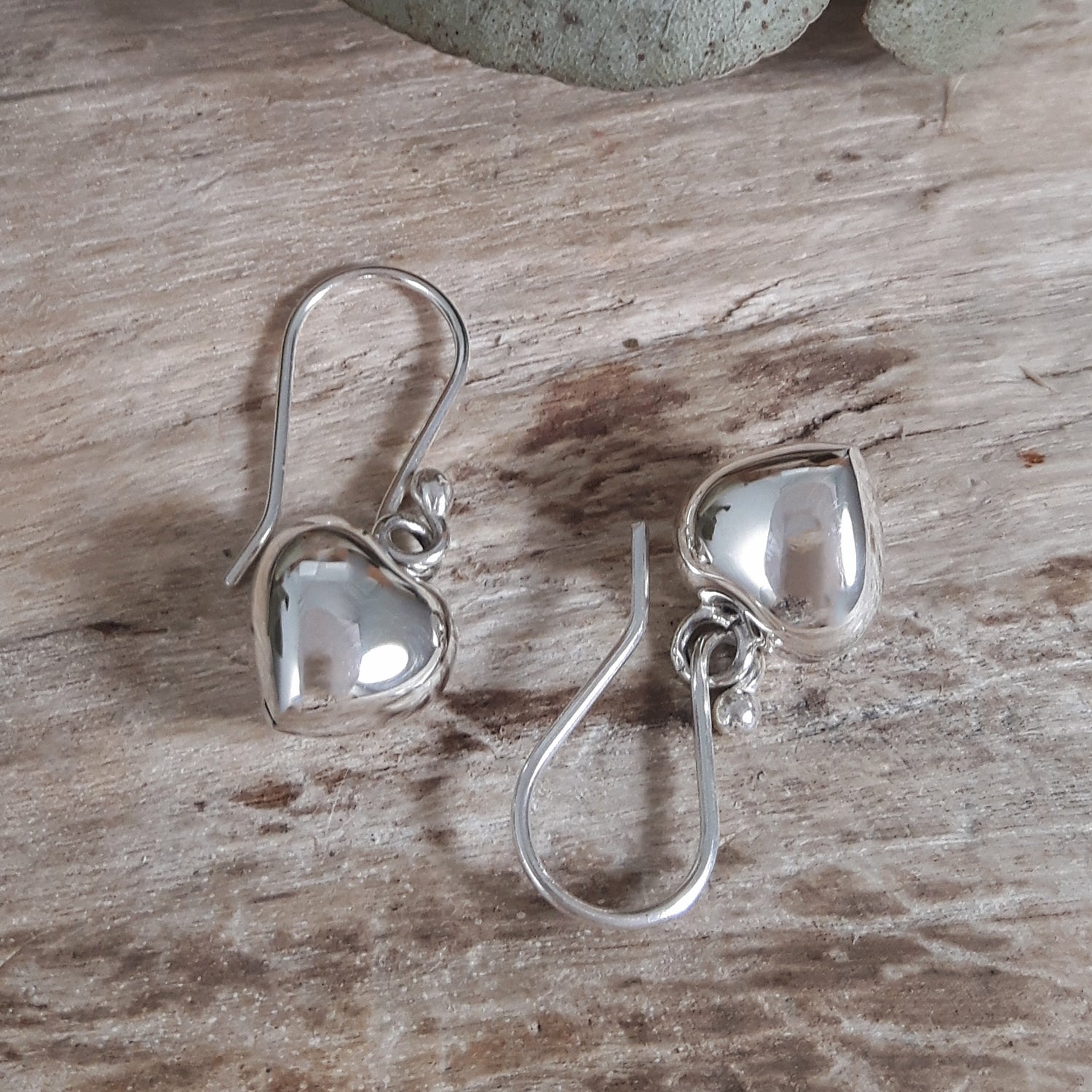 Minimalist Heart Drop Earrings