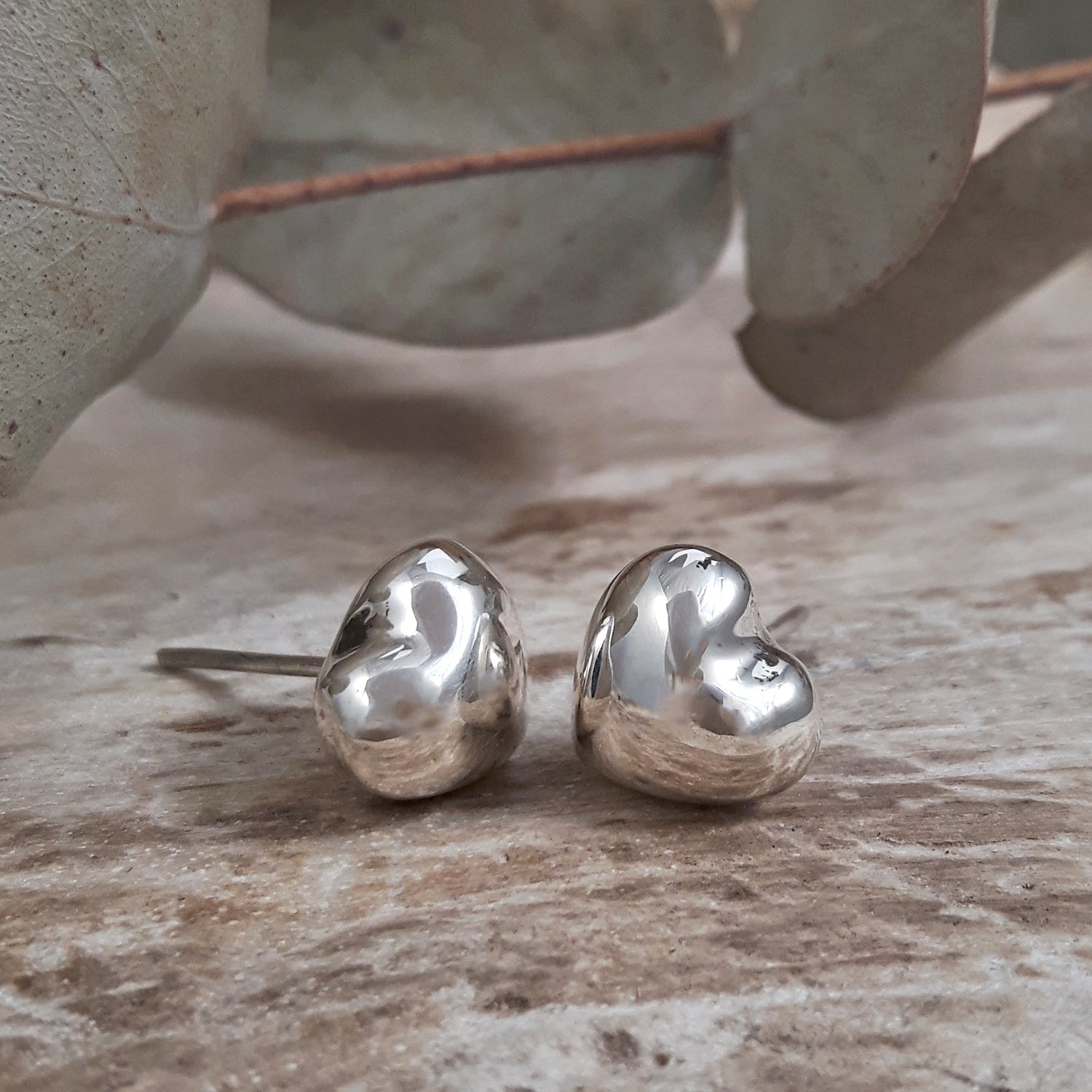 Minimalist Heart Stud Earrings