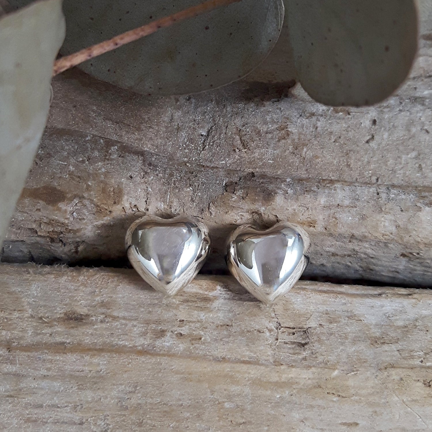 Minimalist Heart Stud Earrings