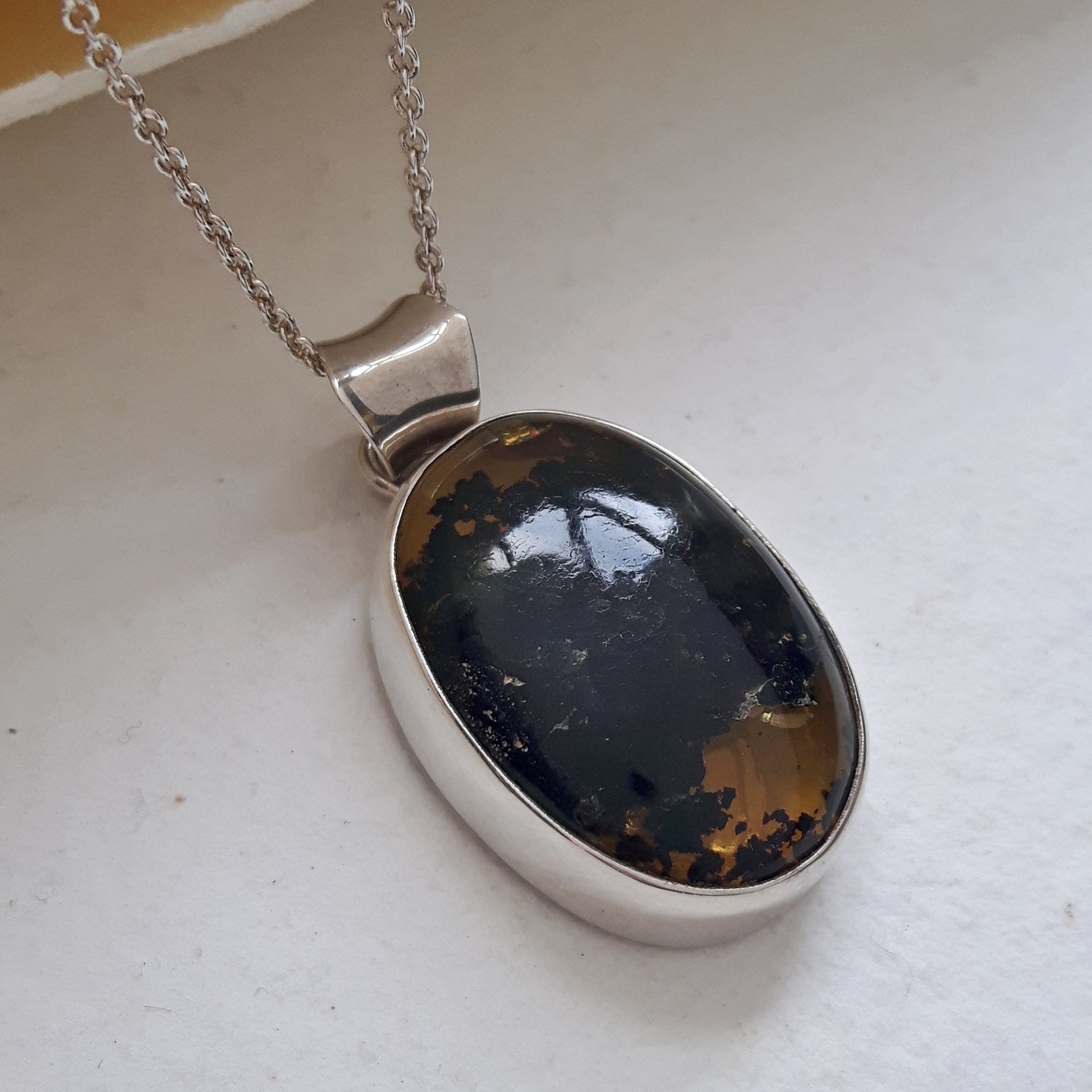 PERFECTLY-IMPERFECT Monet Large Amber Pendant