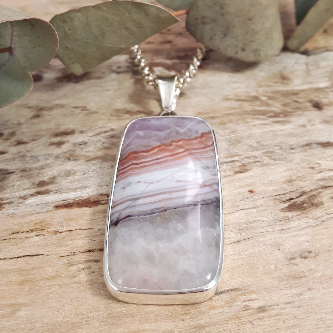 Monet Amethyst Agate XL Rectangle Pendant
