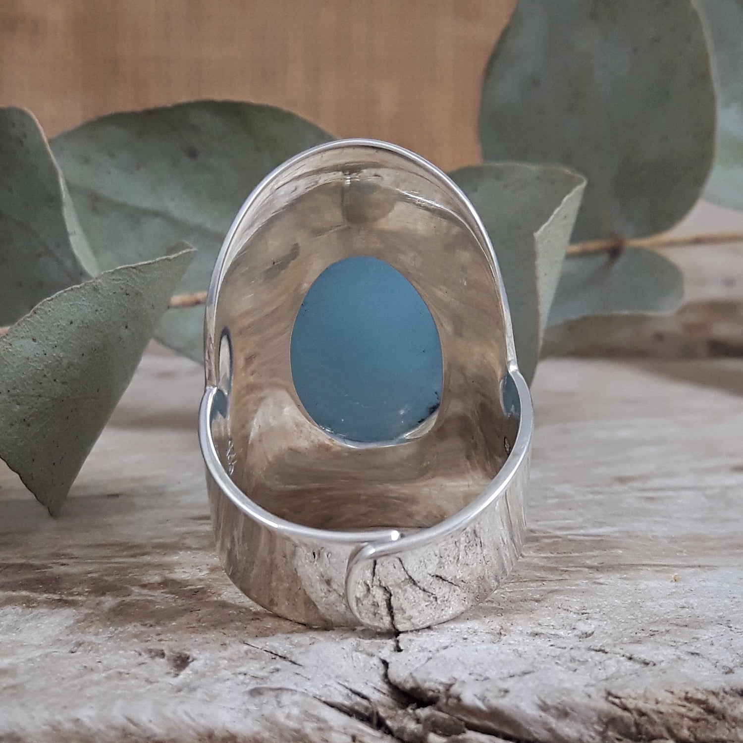 Monet Aquamarine Oval Medium Adjustable Ring A