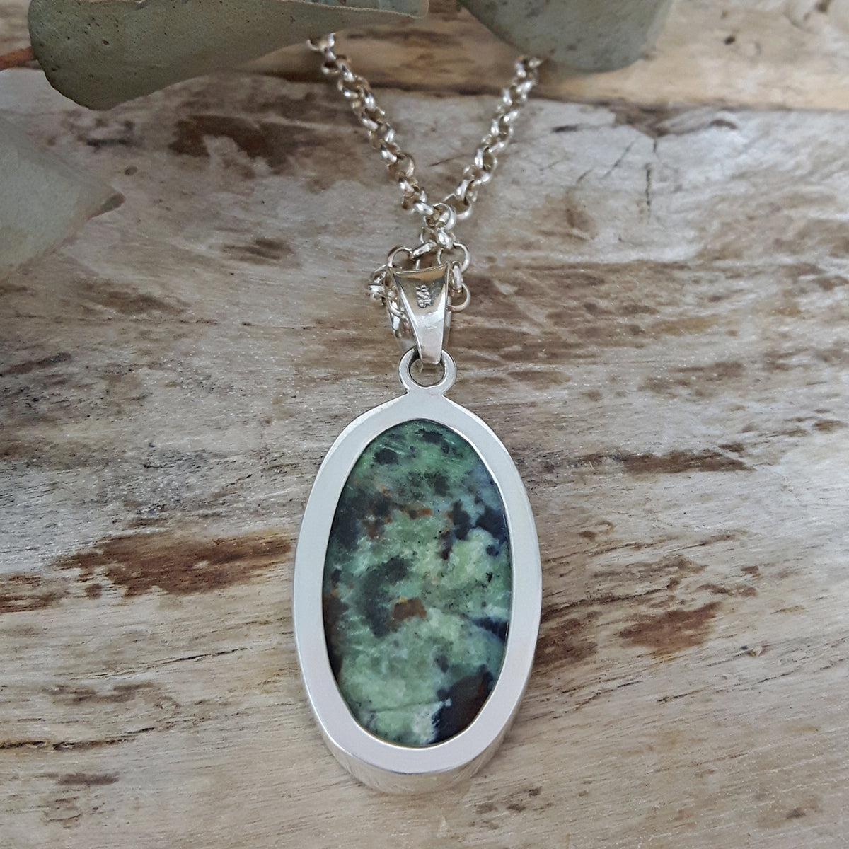Monet Chrome Chalcedony Large Oval Pendant A