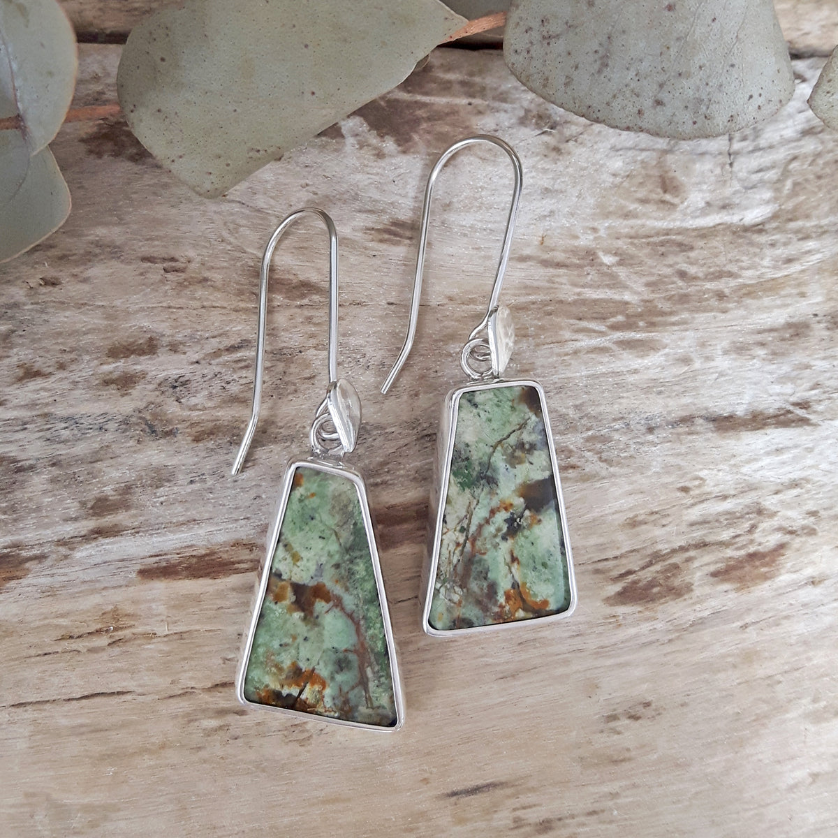 Monet Chrome Chalcedony Trapeze Drop Earrings