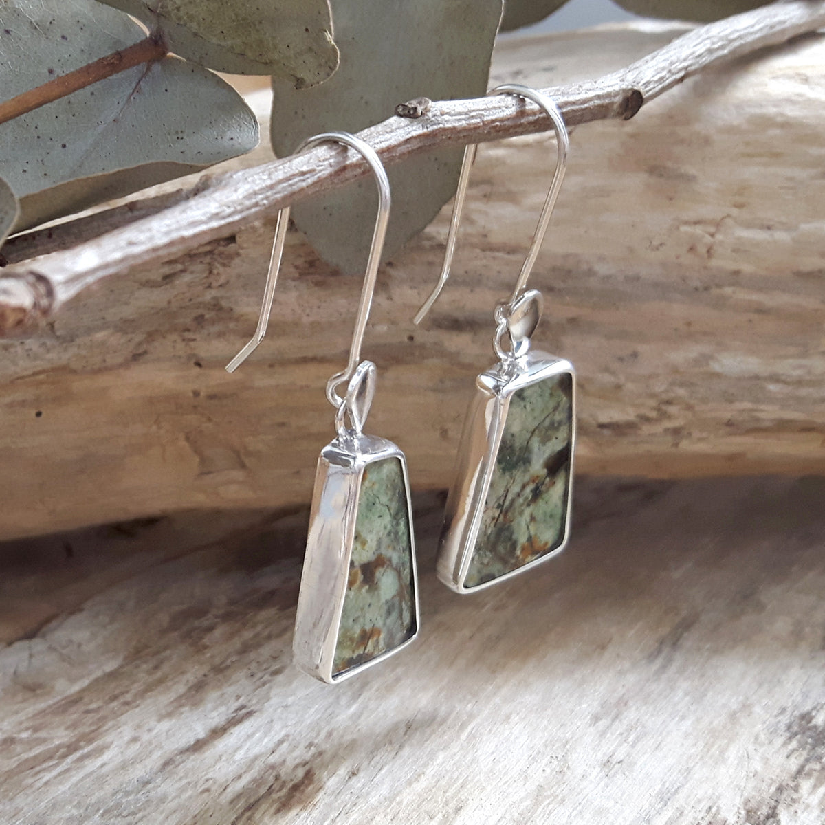 Monet Chrome Chalcedony Trapeze Drop Earrings