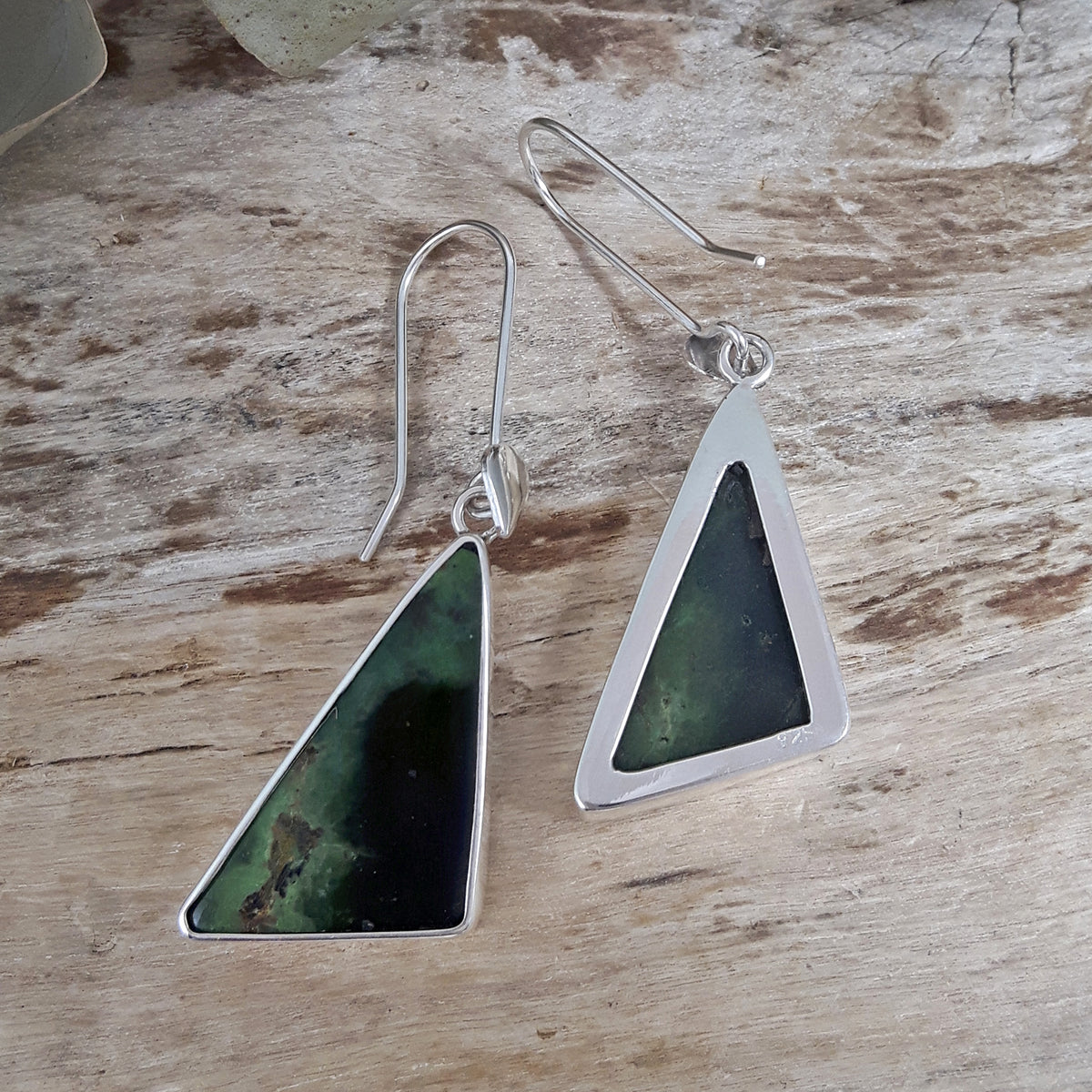 Monet Chrome Chalcedony Triangle Large Drop Earrings