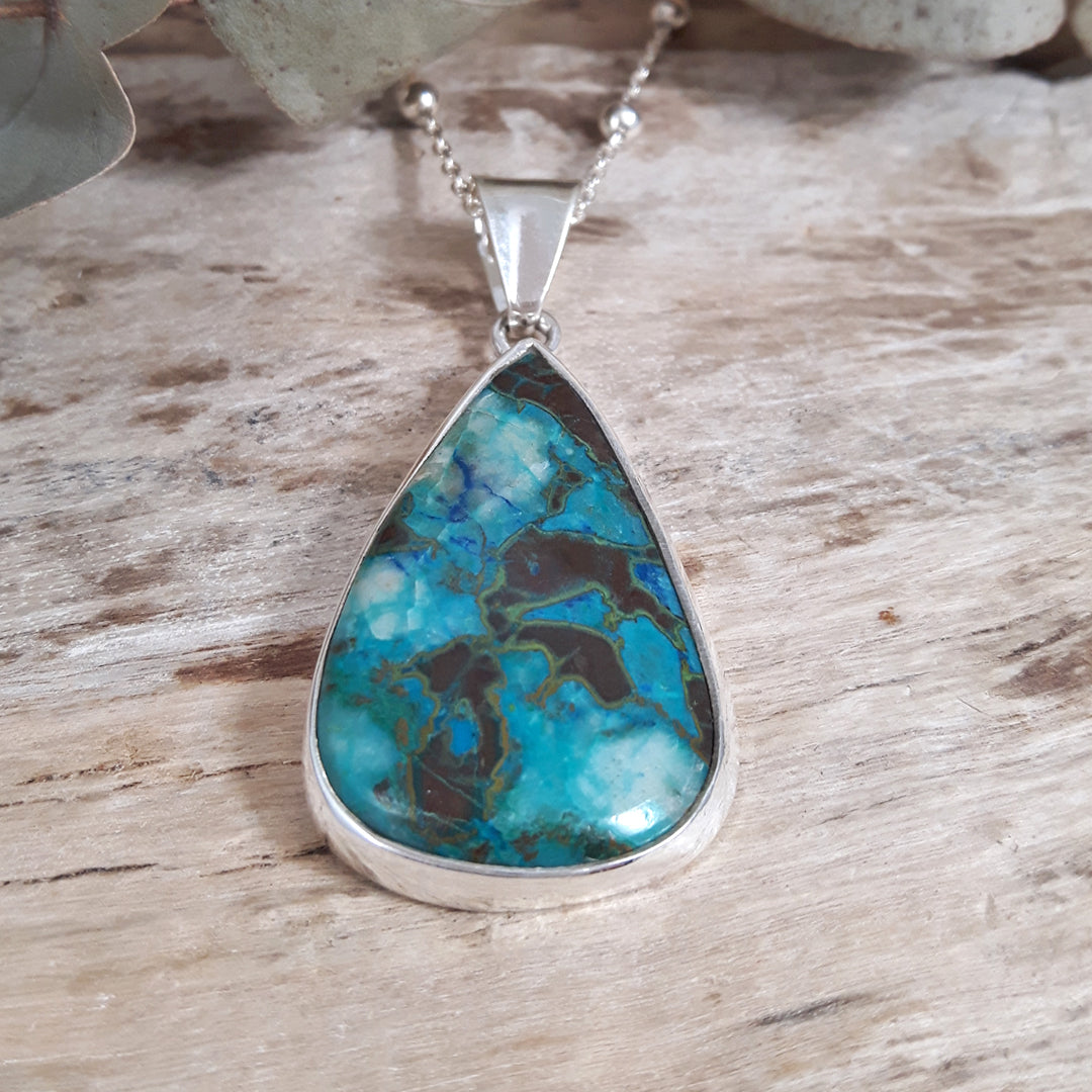 Monet Chrysocolla Medium Teardrop Pendant