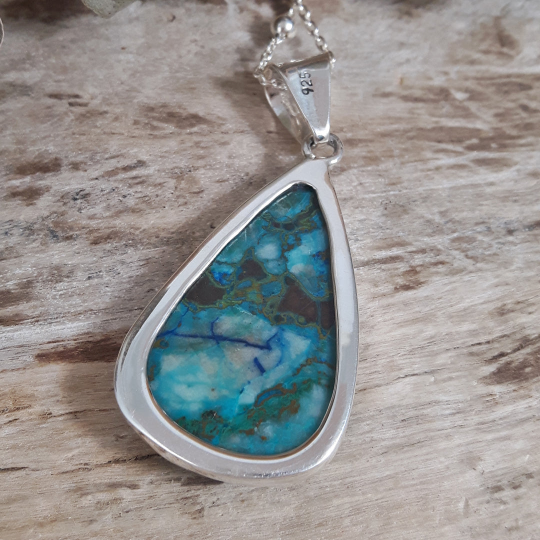 Monet Chrysocolla Medium Teardrop Pendant